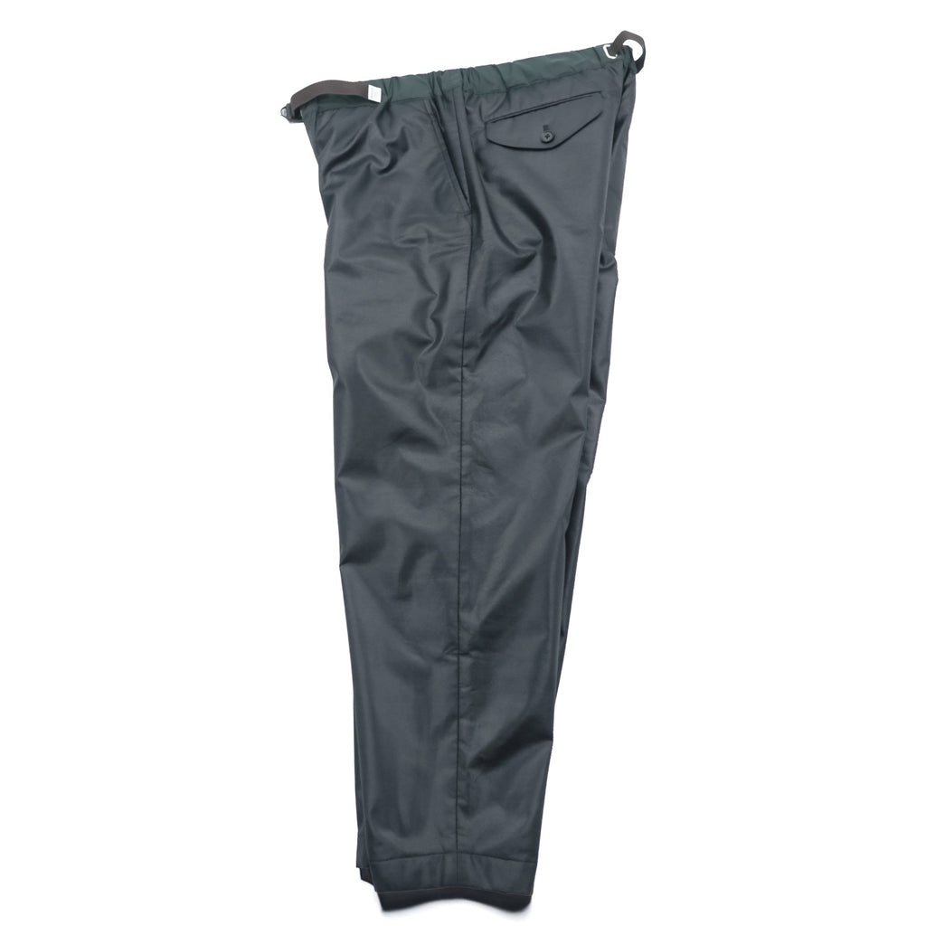 kolor BEACON Padded Coated Belted Pants L Gray Waterproof Outdoor Webbing Belt Wide Tapered 21WBM-P007132 Made in Japan