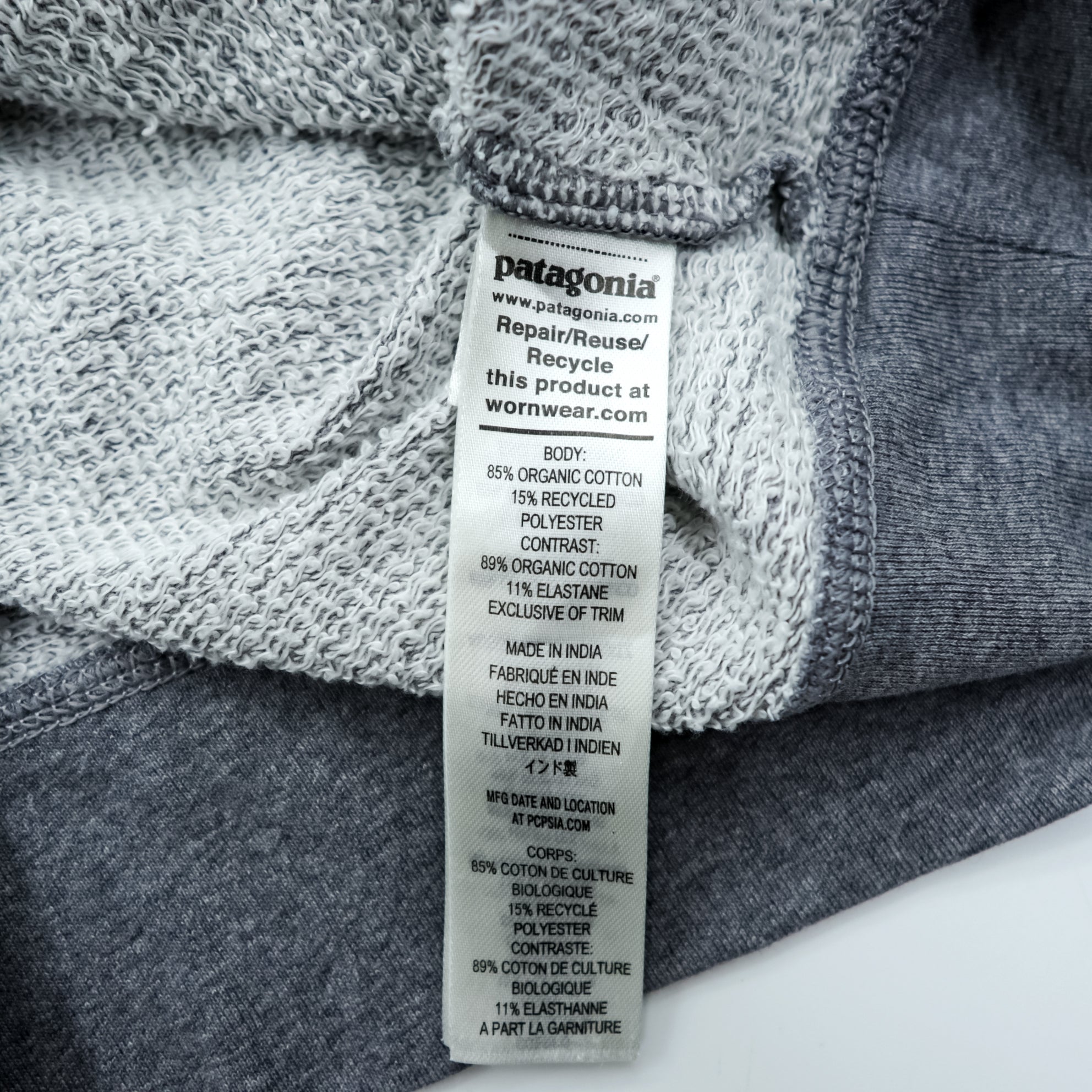 Patagonia Organic Cotton Crew Neck Sweatshirt M Gray Chest Pocket 26375