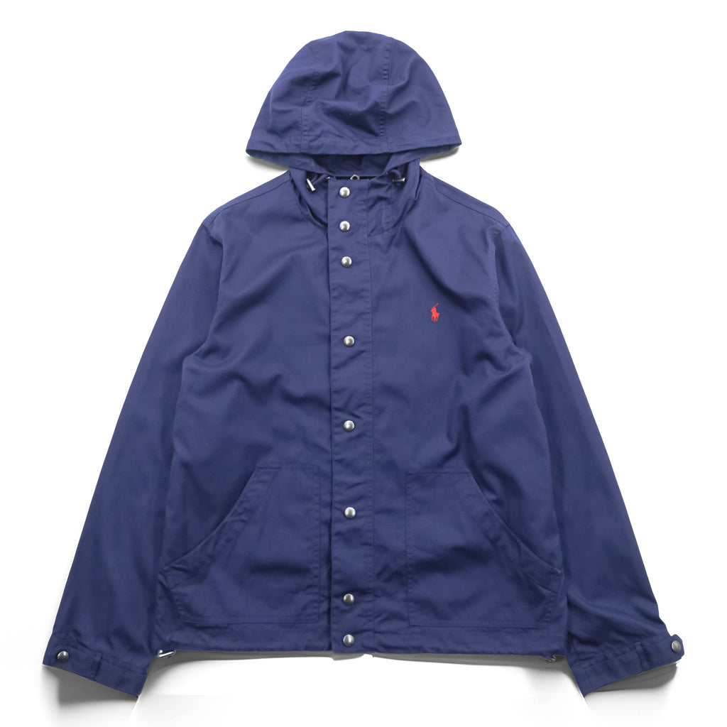 Polo Ralph Lauren 90年代 マウンテンパーカー M ドローコード ダブルジップ スモールポニー刺繍 エルボーパッチ