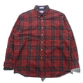 PENDLETON ボタンダウン フランネルシャツ 長袖 ウールシャツ XL バッファローチェック オンブレ 胸ポケット