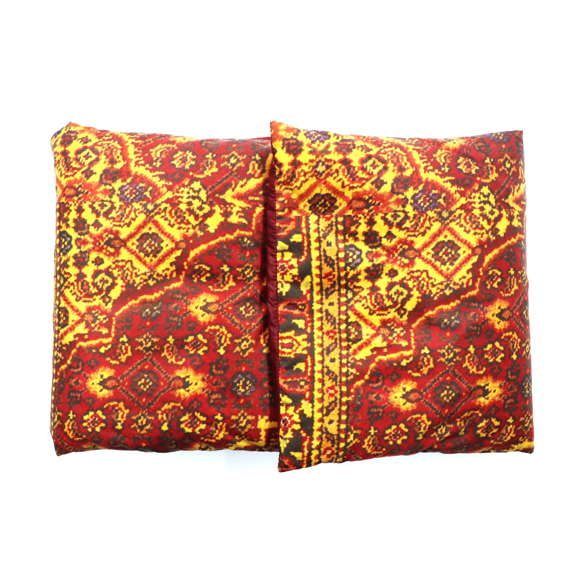 FACETASM × Unused Down Muffler Neck Warmer, All-over Native Pattern, Orange Red NA-UN-06