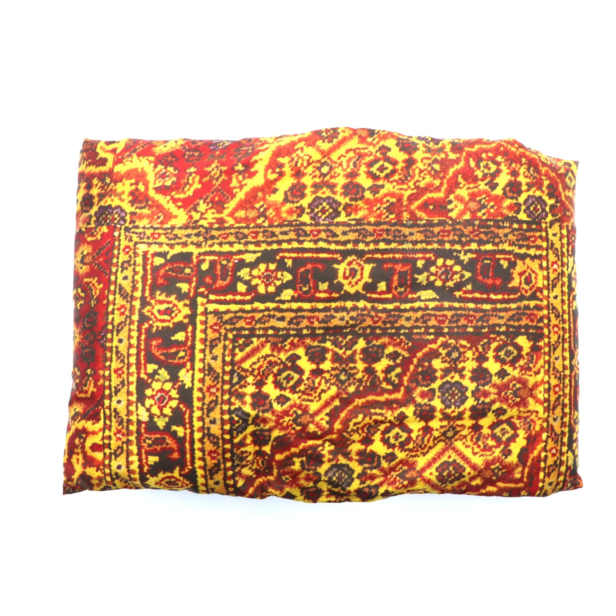 FACETASM × Unused Down Muffler Neck Warmer, All-over Native Pattern, Orange Red NA-UN-06