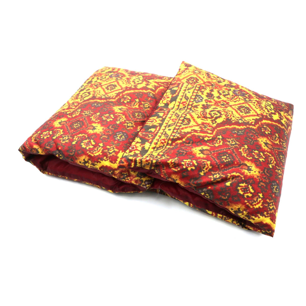 FACETASM × Unused Down Muffler Neck Warmer, All-over Native Pattern, Orange Red NA-UN-06
