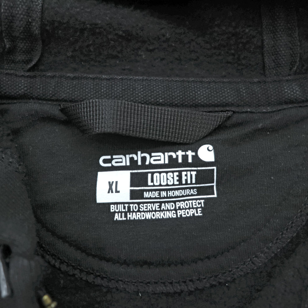 carhartt ミッドウェイト ジップパーカー XL ブラック フロントポケット LOOSE FIT K122