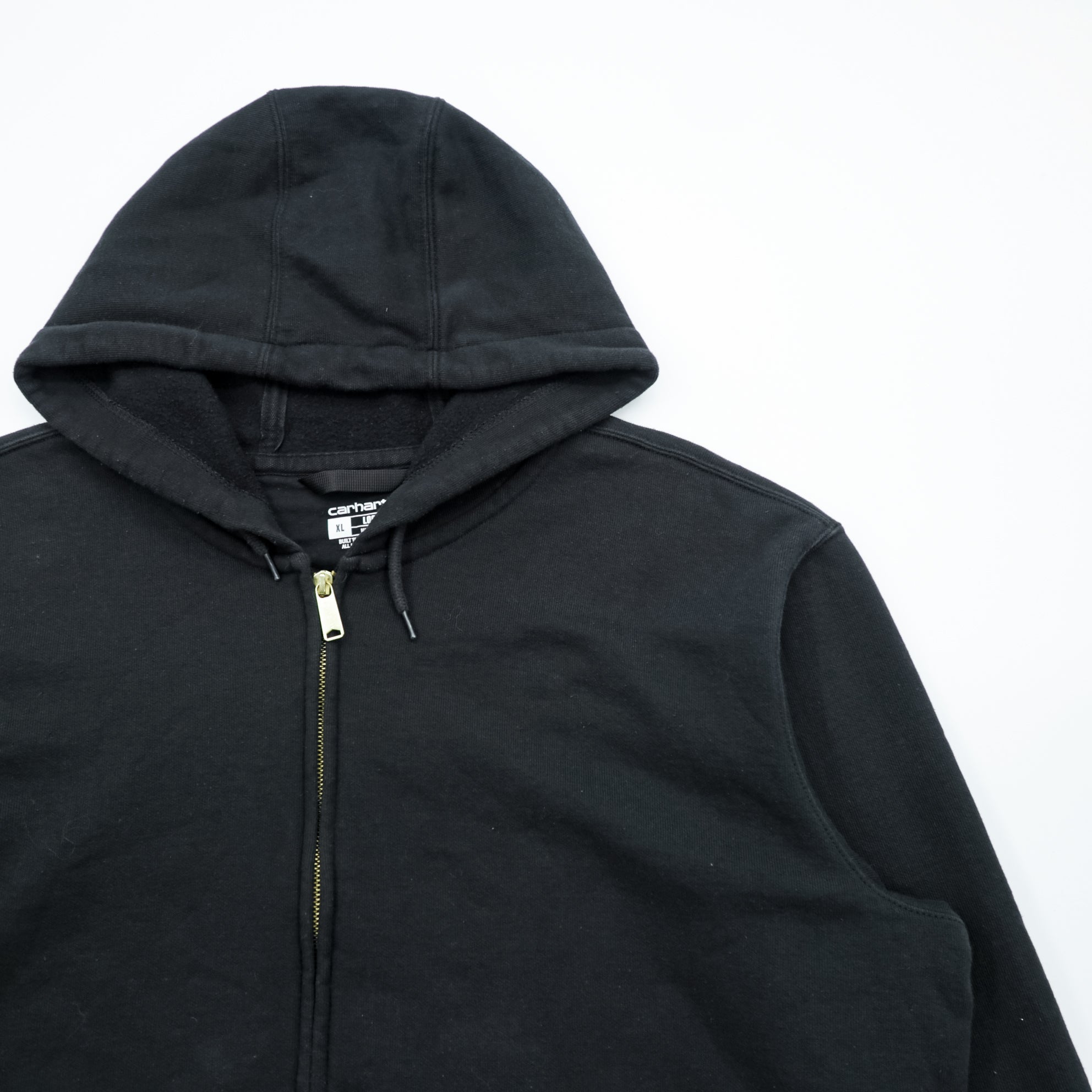 carhartt ミッドウェイト ジップパーカー XL ブラック フロントポケット LOOSE FIT K122