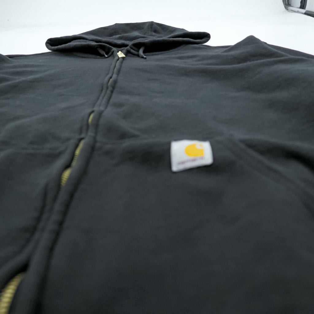 carhartt ミッドウェイト ジップパーカー XL ブラック フロントポケット LOOSE FIT K122