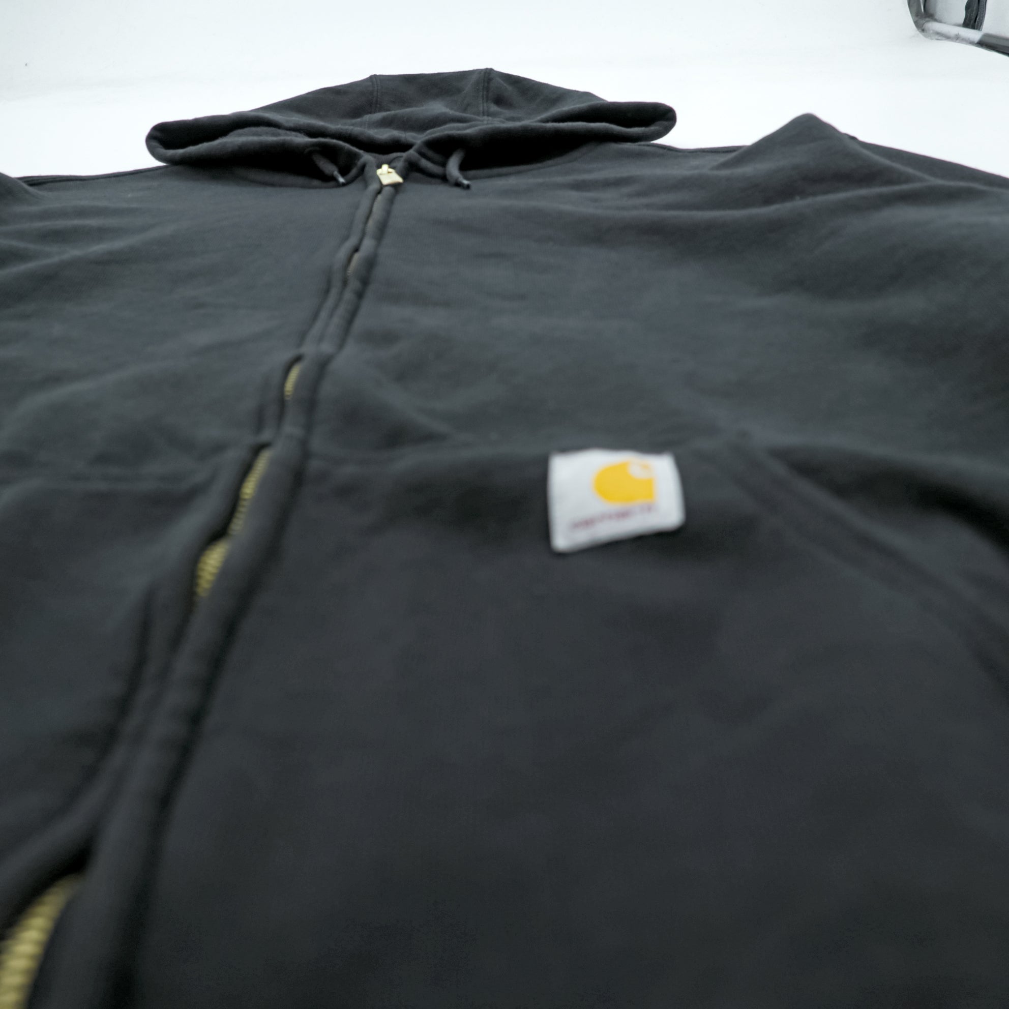 carhartt ミッドウェイト ジップパーカー XL ブラック フロントポケット LOOSE FIT K122