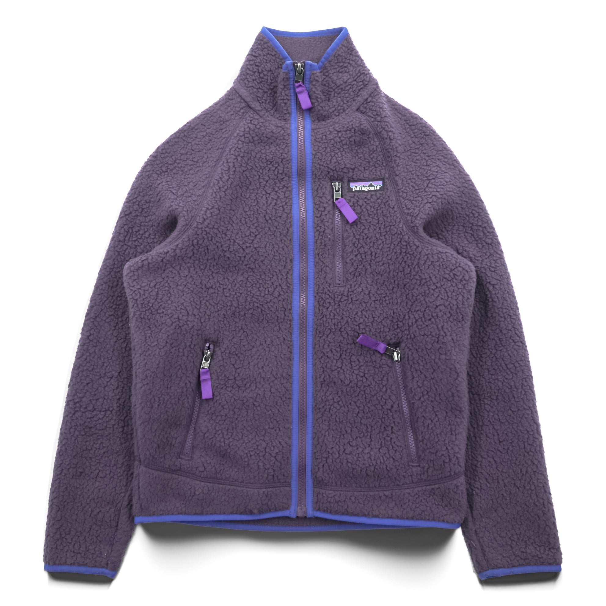 Patagonia レトロ パイル Retro Pile Fleece フリースジャケット XXS パープル フルジップ スタンドカラー 22801