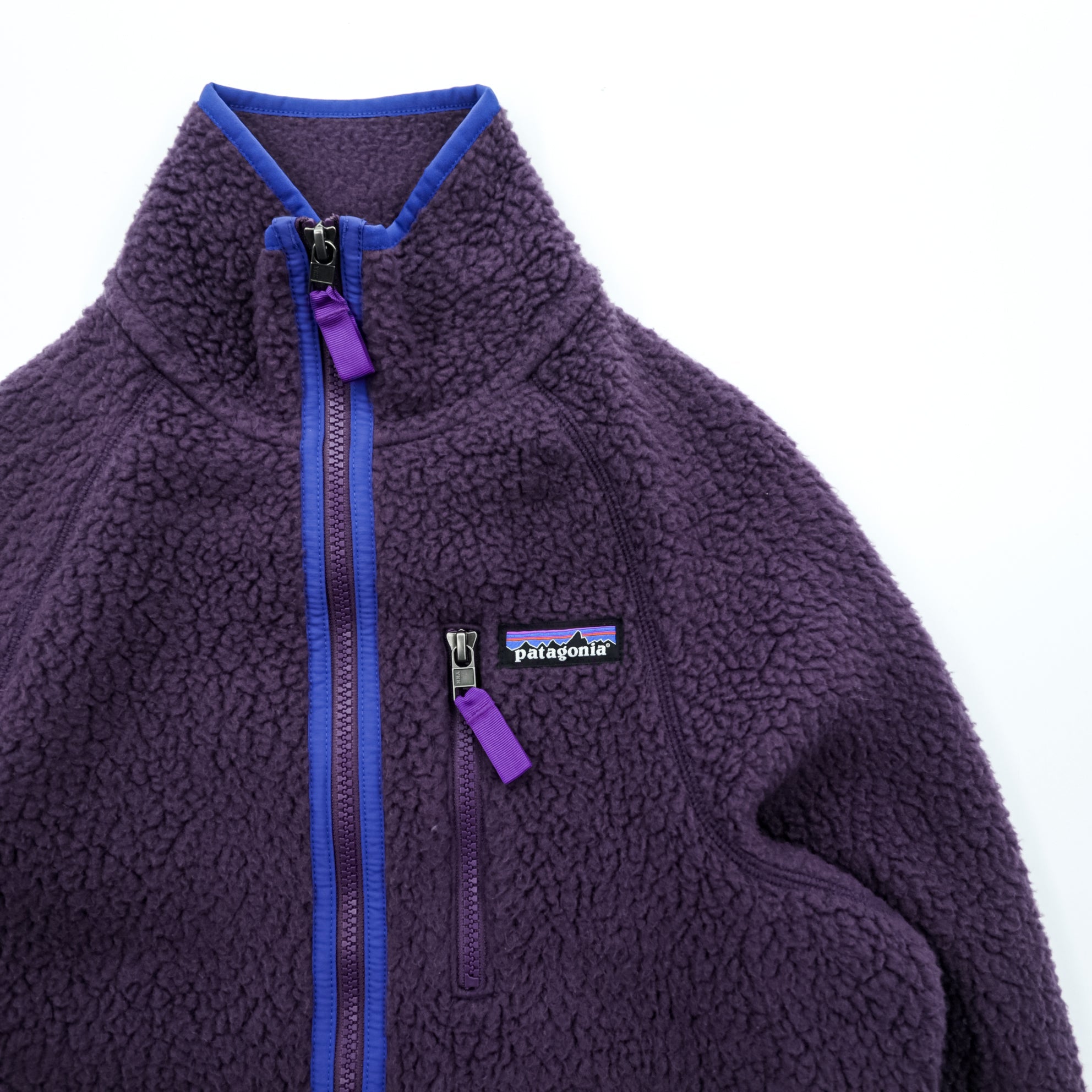 Patagonia レトロ パイル Retro Pile Fleece フリースジャケット XXS パープル フルジップ スタンドカラー 22801