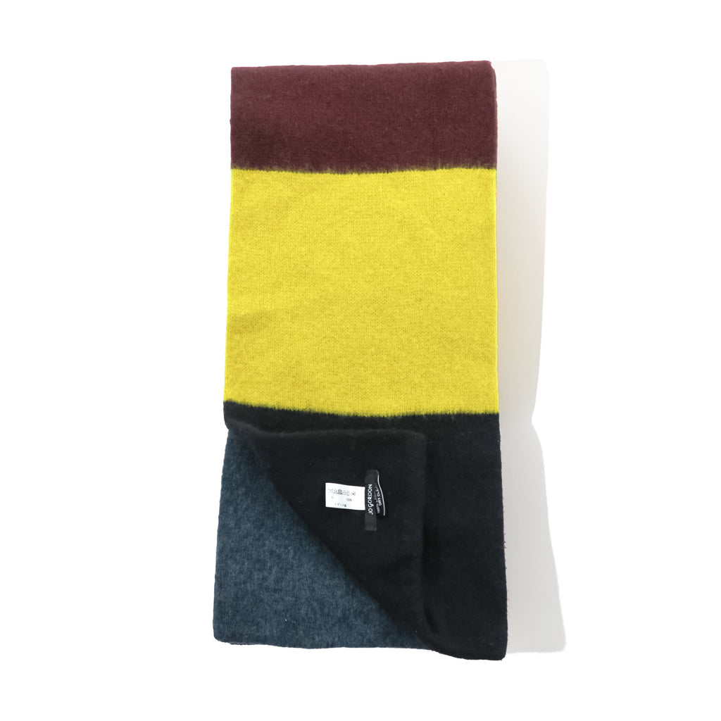 JO GORDON Made in UK Colorblock Lambswool Scarf Multi-color Bshop Exclusive Made in England