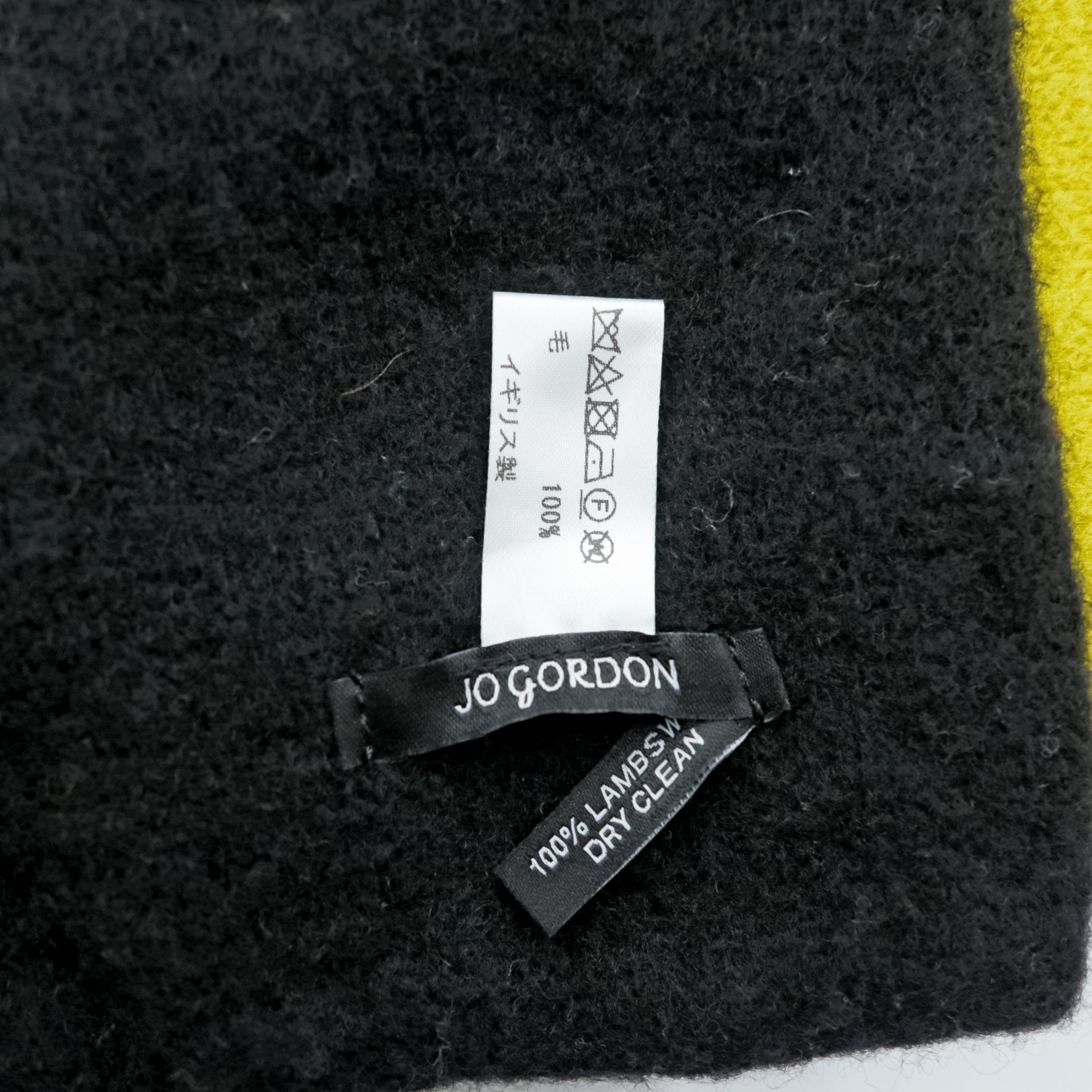 JO GORDON Made in UK Colorblock Lambswool Scarf Multi-color Bshop Exclusive Made in England