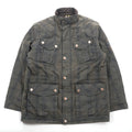 Timberland × British Millerain Oiled Hunting Jacket L Plaid Chinstrap Corduroy Collar British-Made Fabric Waxed Cotton