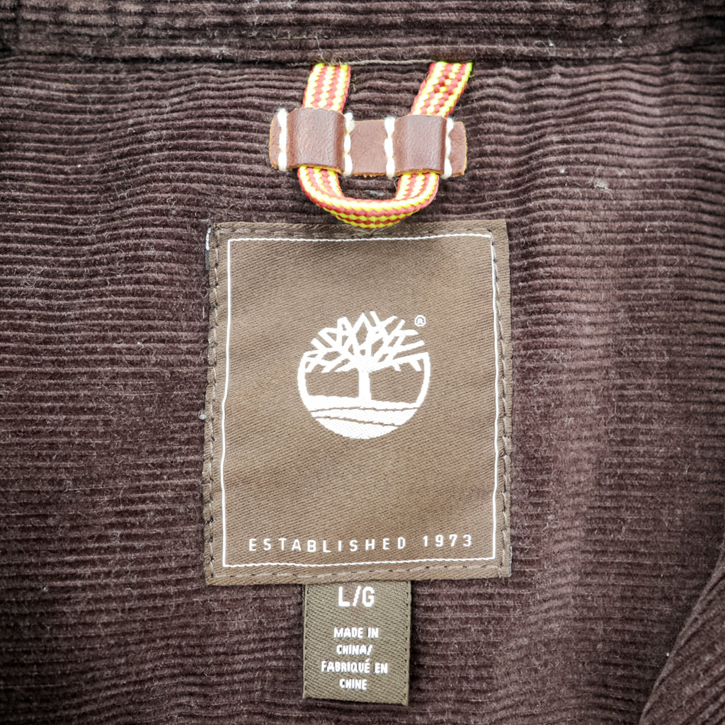 Timberland × British Millerain Oiled Hunting Jacket L Plaid Chinstrap Corduroy Collar British-Made Fabric Waxed Cotton
