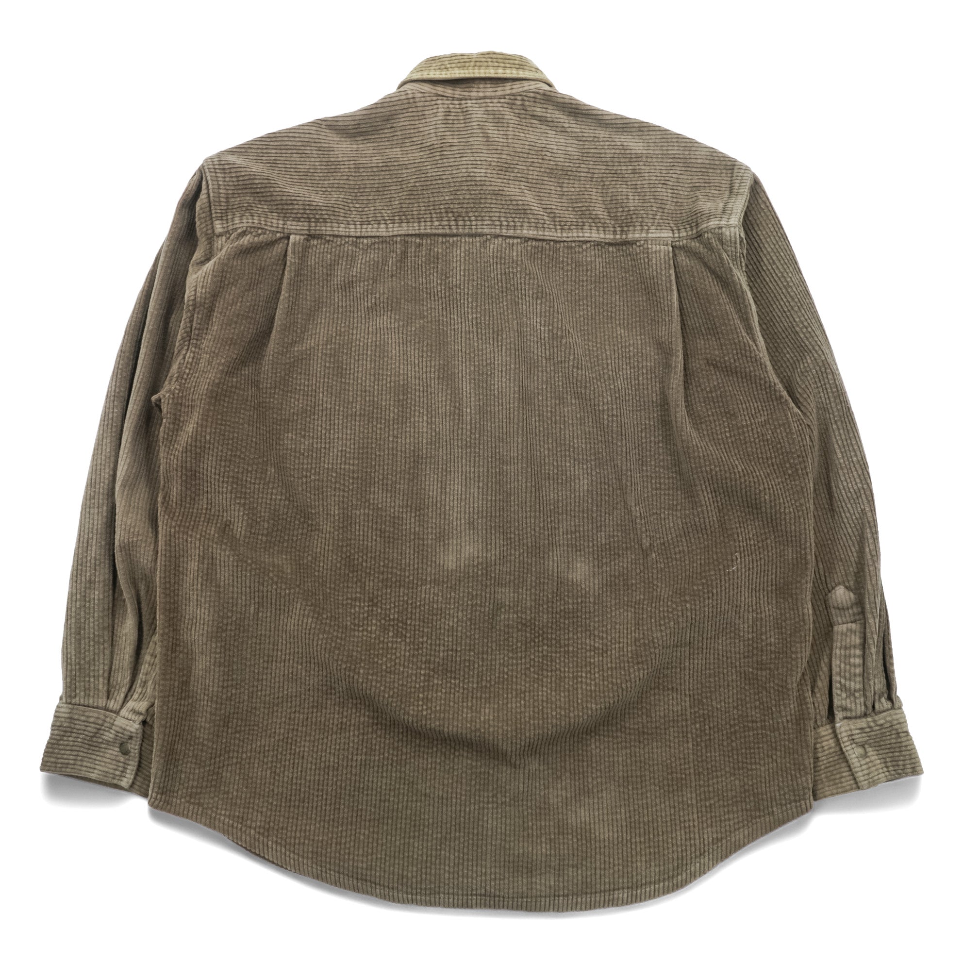 Wrangler 90s USA Made Corduroy Work Shirt L Brown Chest Pockets Snap Buttons