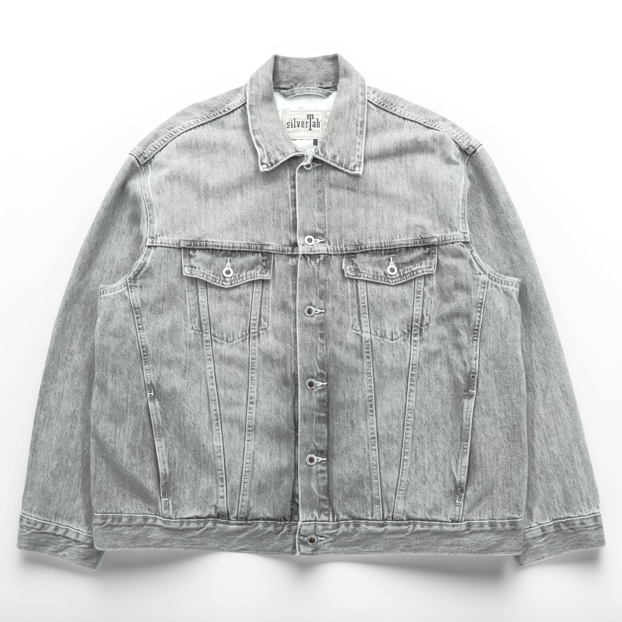 Levi's SILVER TAB デニム トラッカージャケット Gジャン XL グレー シルバータブ A3179