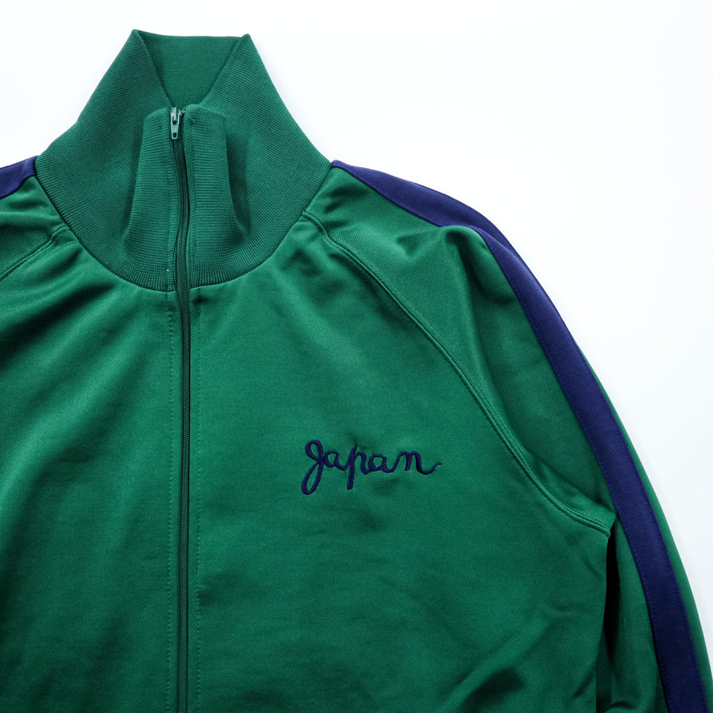 TOYO ENTERPRISE Sukajan Jersey Souvenir Track Jacket M Green High Neck Stand Collar Tokyo Club Made in Japan