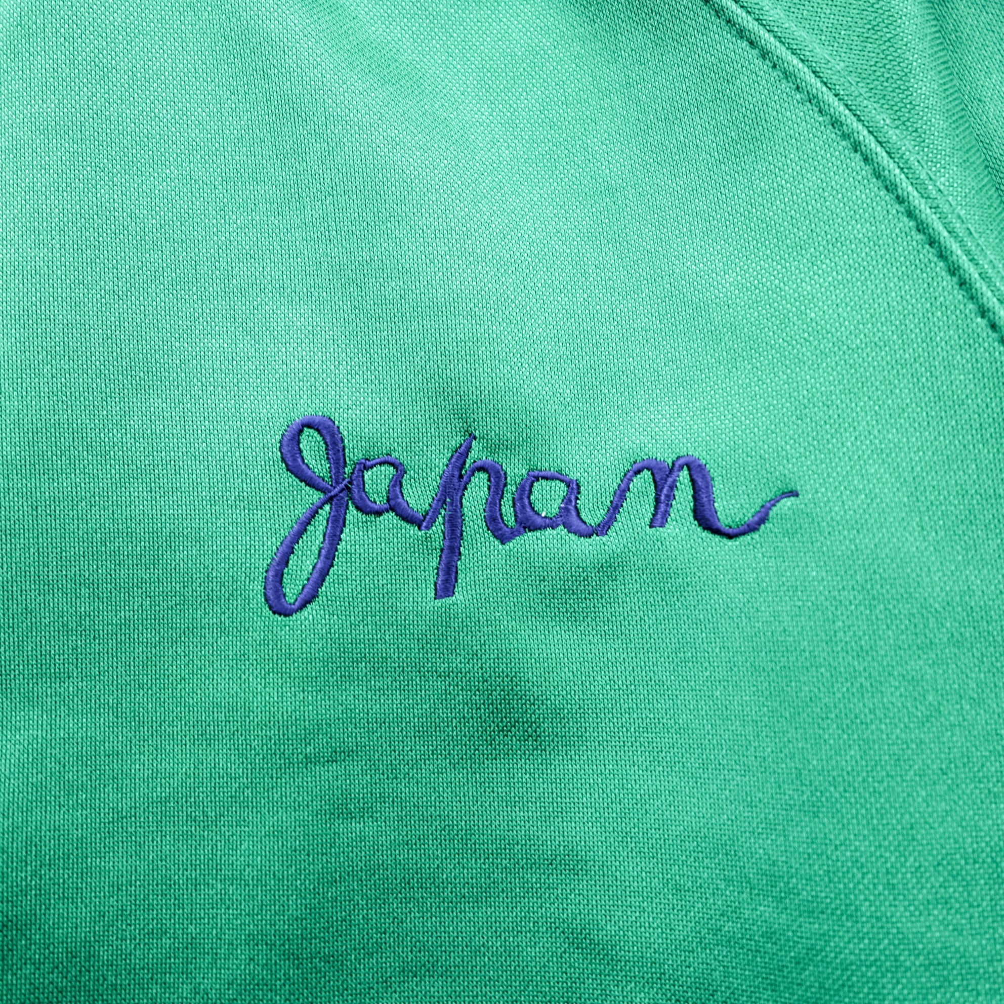 TOYO ENTERPRISE Sukajan Jersey Souvenir Track Jacket M Green High Neck Stand Collar Tokyo Club Made in Japan