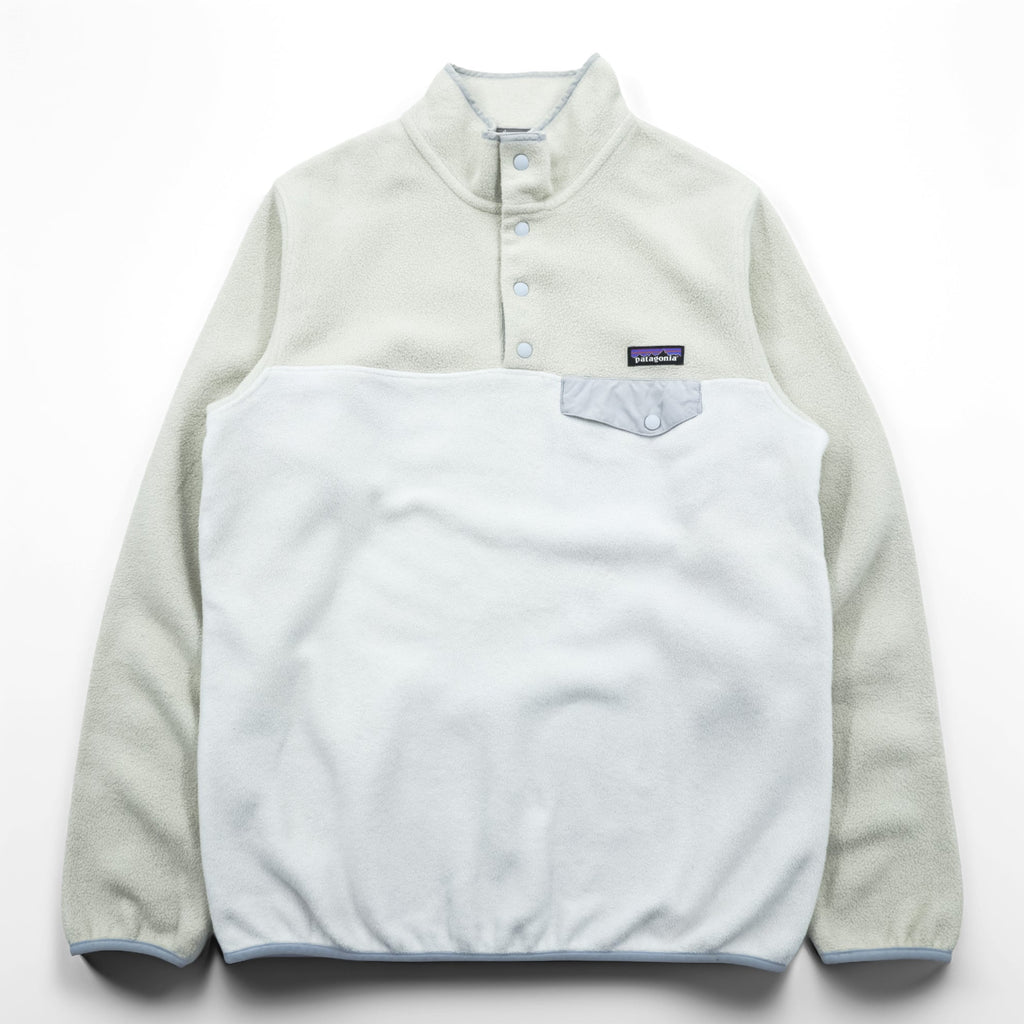 Patagonia シンチラ Synchilla スナップT フリース L オートミール バイカラー プルオーバー 胸ポケット