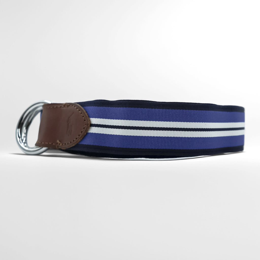Polo Ralph Lauren Ribbon Belt D-Ring Belt Stripe Navy White