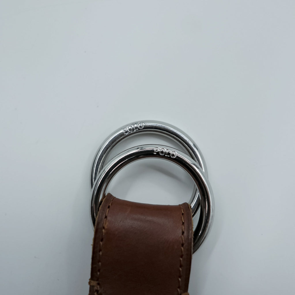 Polo Ralph Lauren Ribbon Belt D-Ring Belt Stripe Navy White