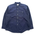 FILSON Button-Down Work Shirt L Navy Cotton Chest Pocket C.C.FILSON
