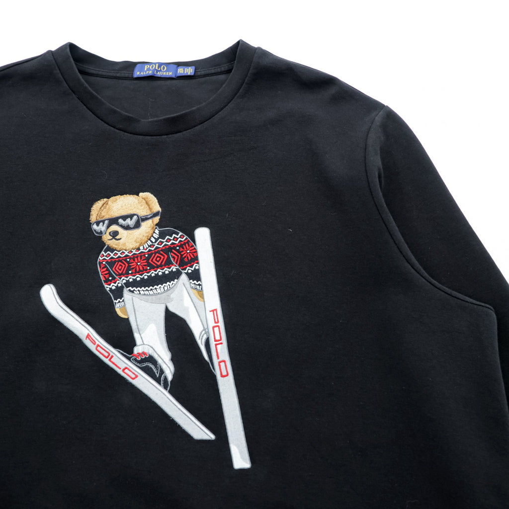 Polo Ralph Lauren Polo Bear Embroidered Crewneck Sweatshirt Trainer 2XL Black Pullover