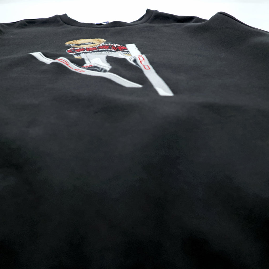 Polo Ralph Lauren Polo Bear Embroidered Crewneck Sweatshirt Trainer 2XL Black Pullover