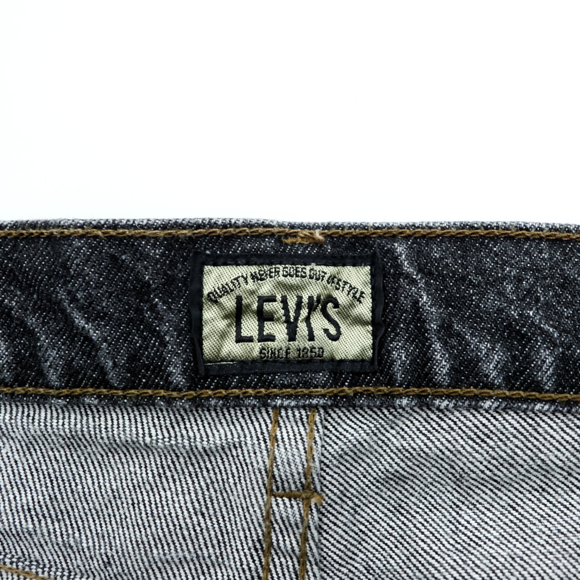 Levi's 90s Made in Japan Big E Silver Tab Tapered Denim Jeans L Black 635-54