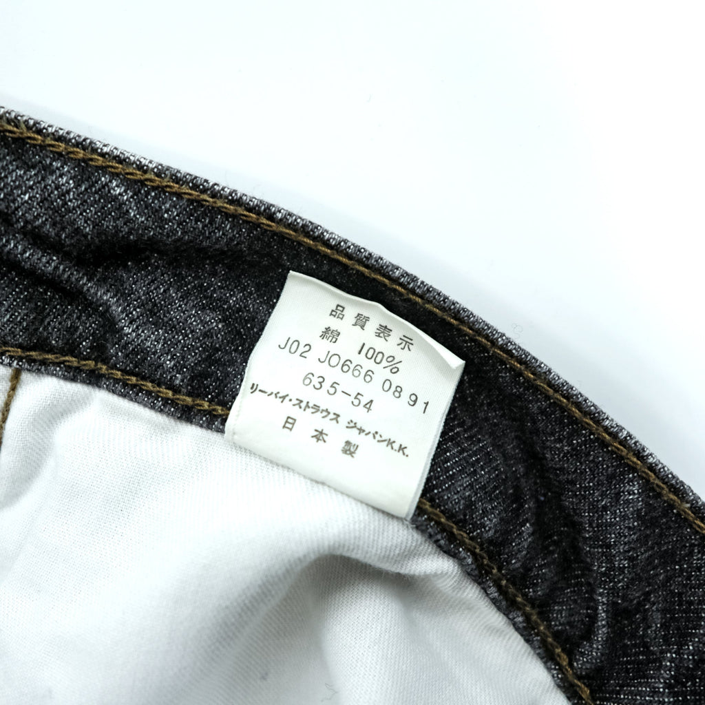 Levi's 90s Made in Japan Big E Silver Tab Tapered Denim Jeans L Black 635-54