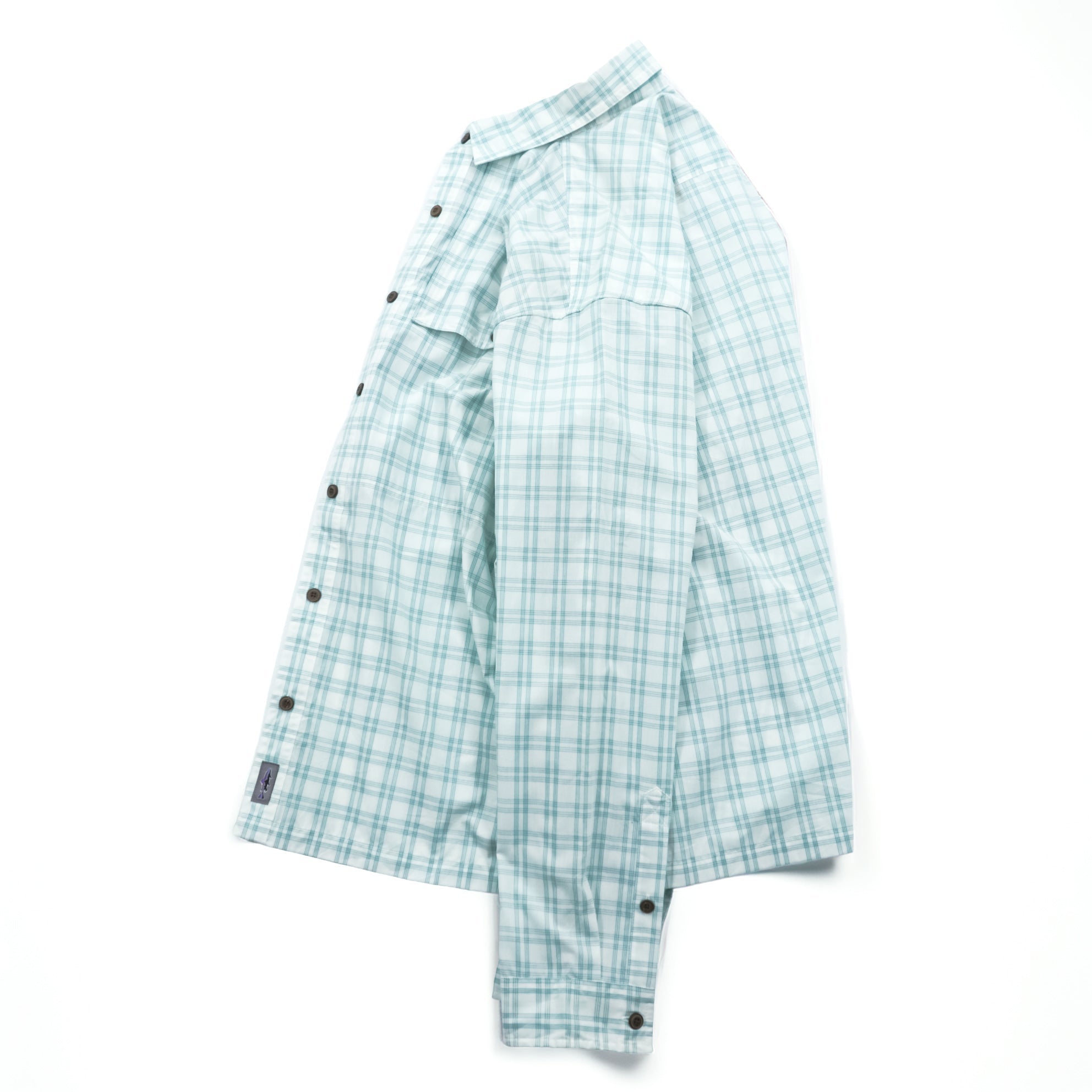 Patagonia Organic Cotton Shirt L White Check L/S Island Hopper 2 52181 Unused