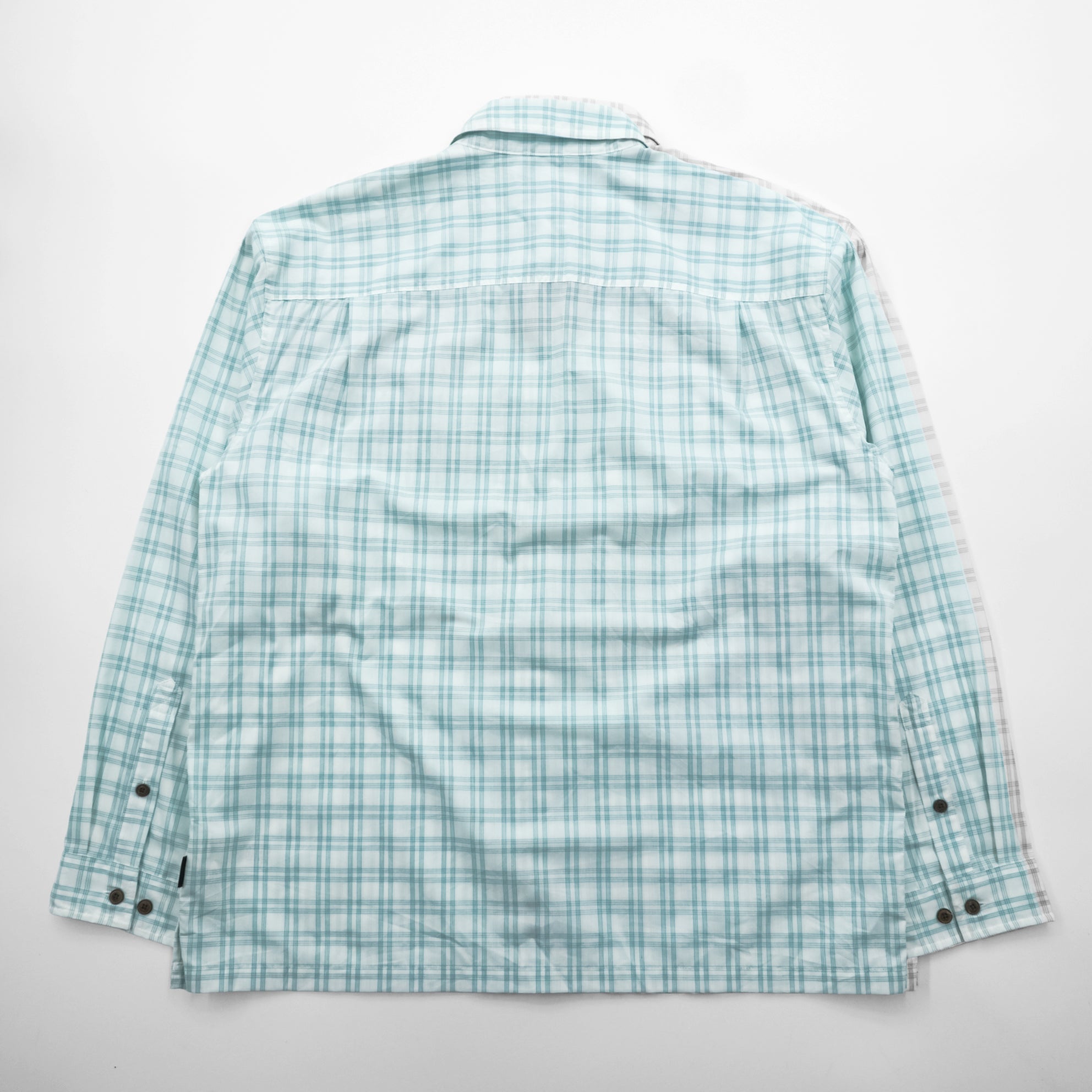 Patagonia Organic Cotton Shirt L White Check L/S Island Hopper 2 52181 Unused