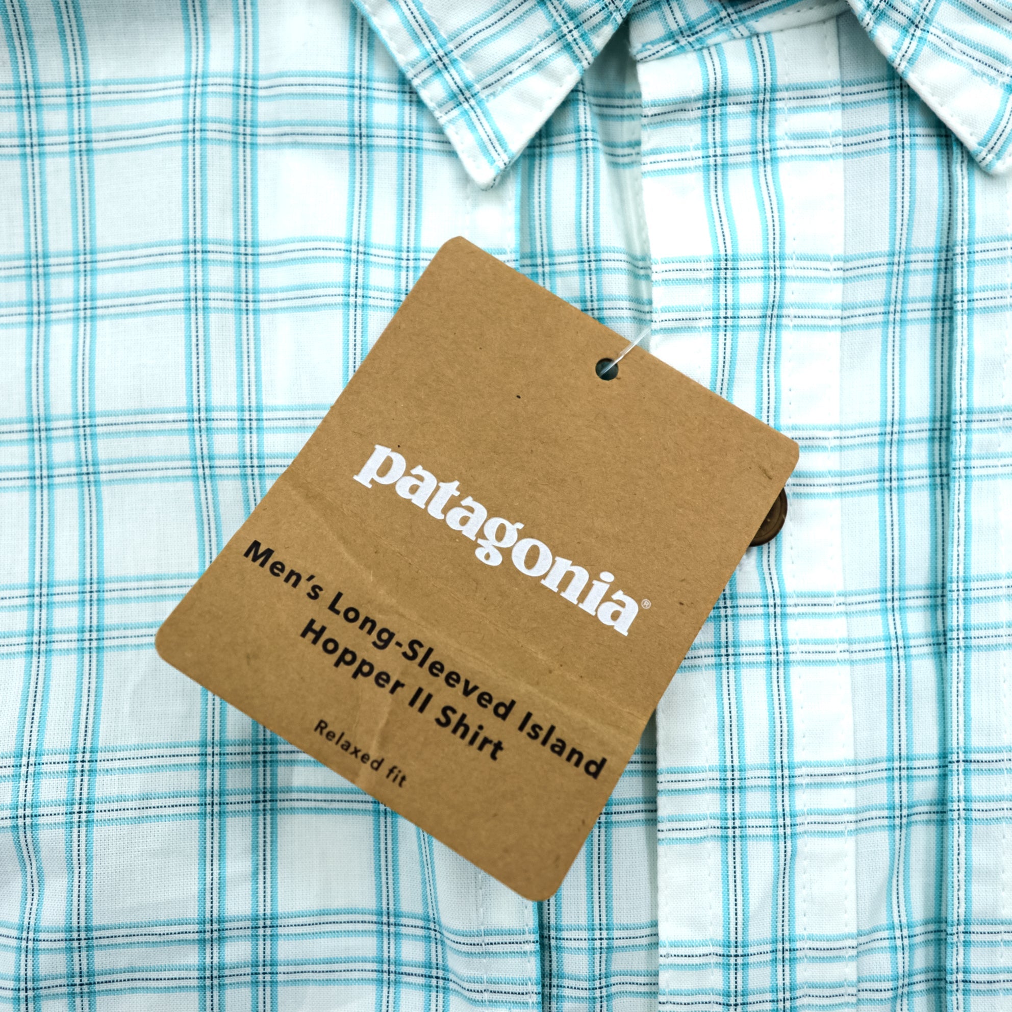 Patagonia Organic Cotton Shirt L White Check L/S Island Hopper 2 52181 Unused