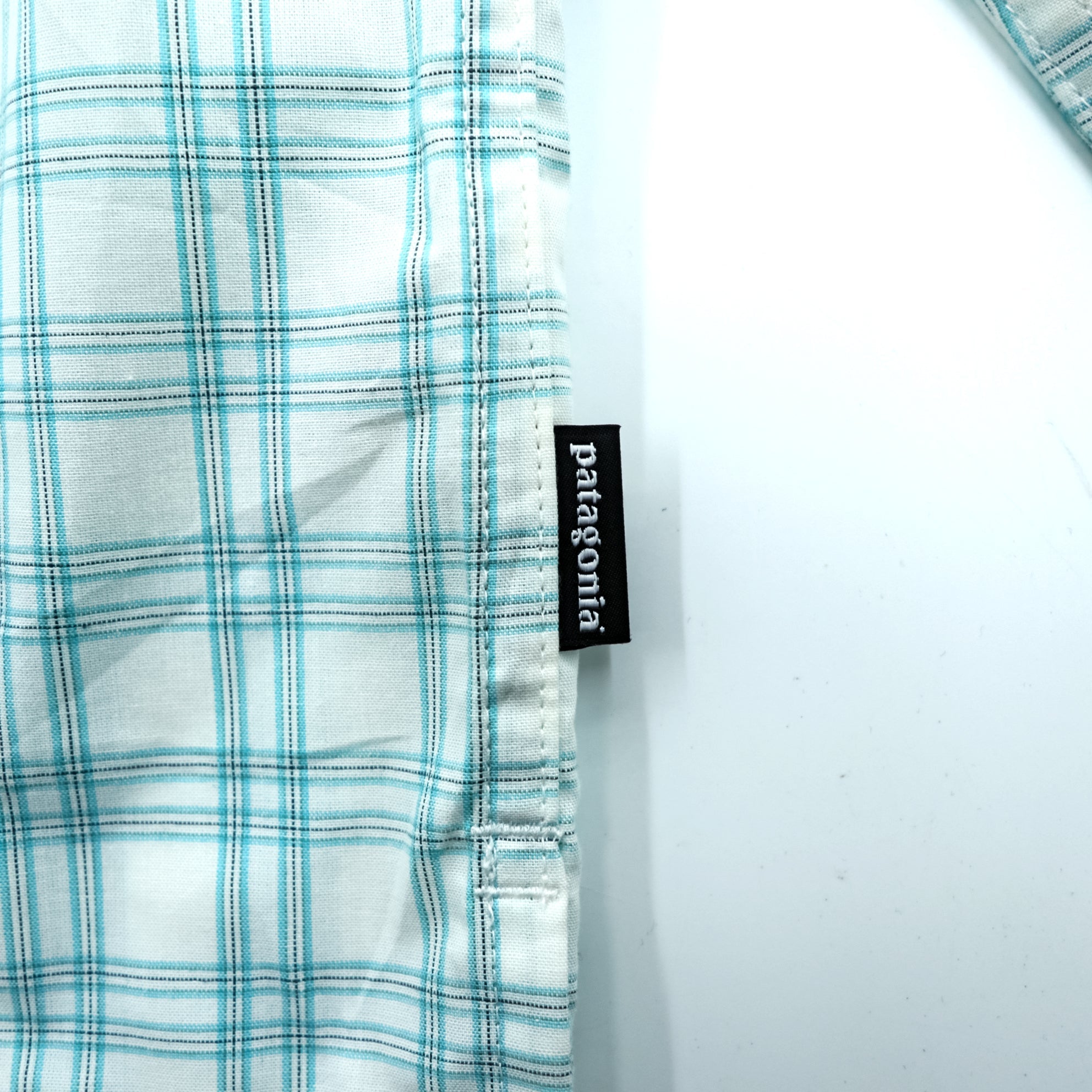 Patagonia Organic Cotton Shirt L White Check L/S Island Hopper 2 52181 Unused