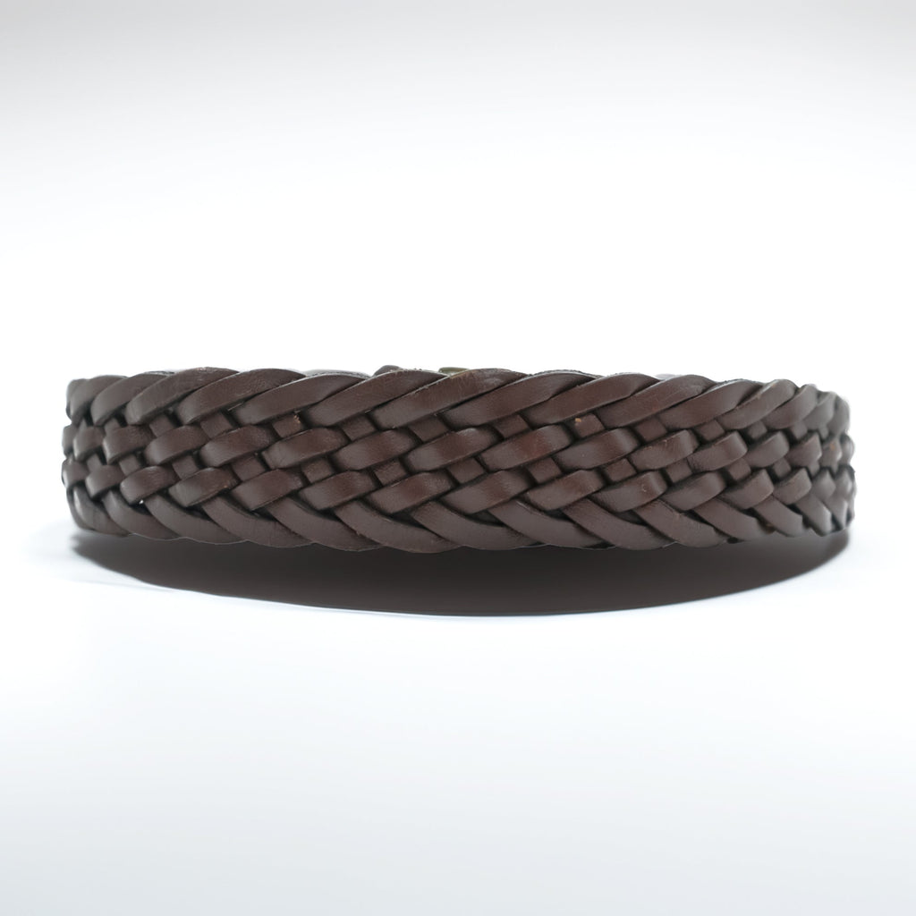 Polo Ralph Lauren Intrecciato Woven Mesh Leather Belt 405676154-001