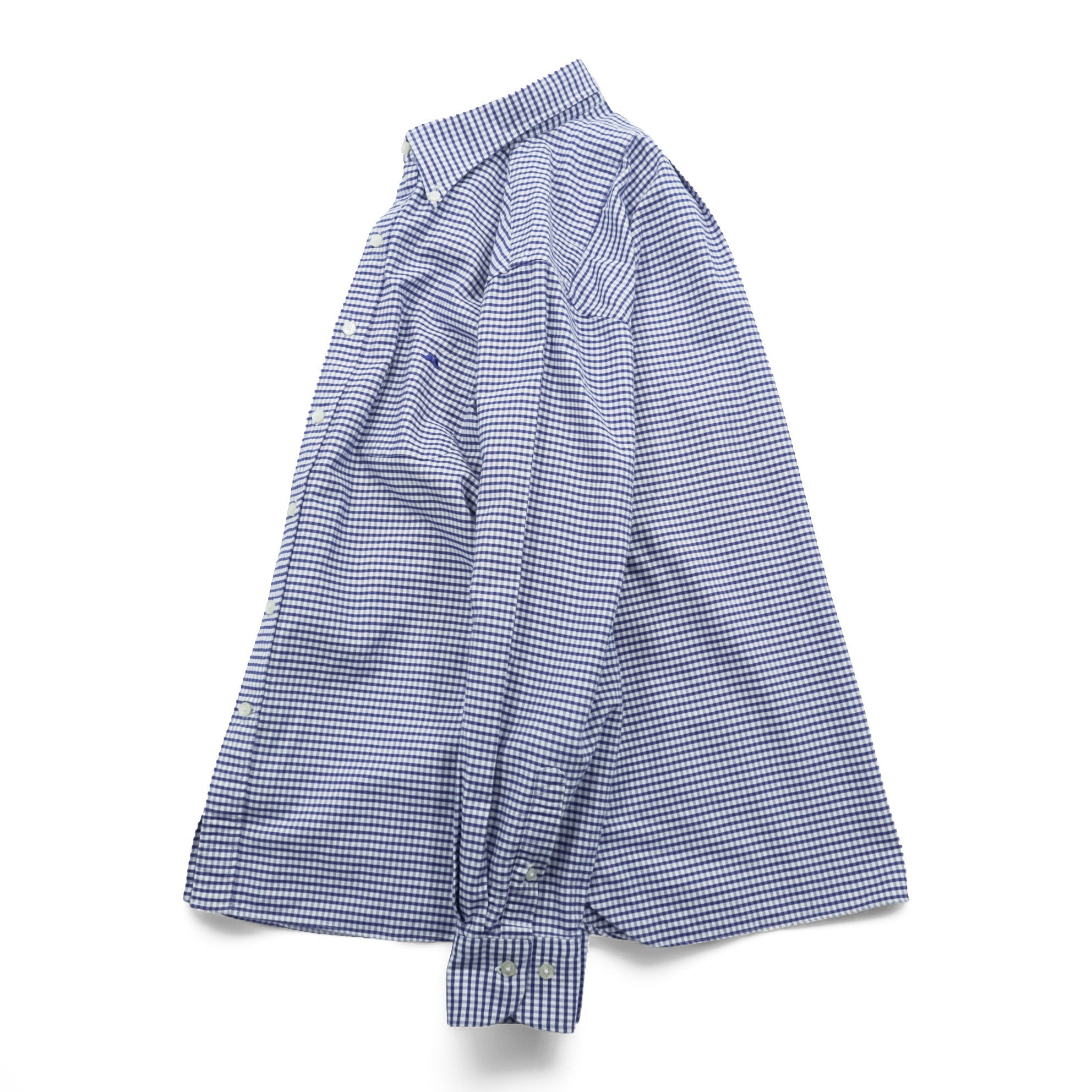 Mr.BATHING APE ボタンダウンシャツ L ギンガムチェック 胸ポケット ワンポイントロゴ 刺繍 日本製