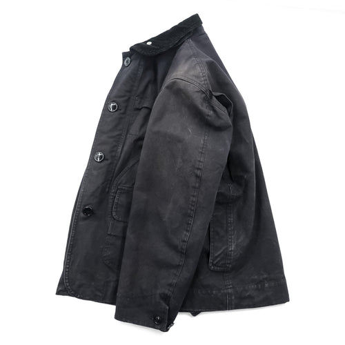 ENGINEERED GARMENTS ハンティングジャケット フィールドジャケット S ブラック 襟コーデュロイ チェンジボタン チンストラップ USA製