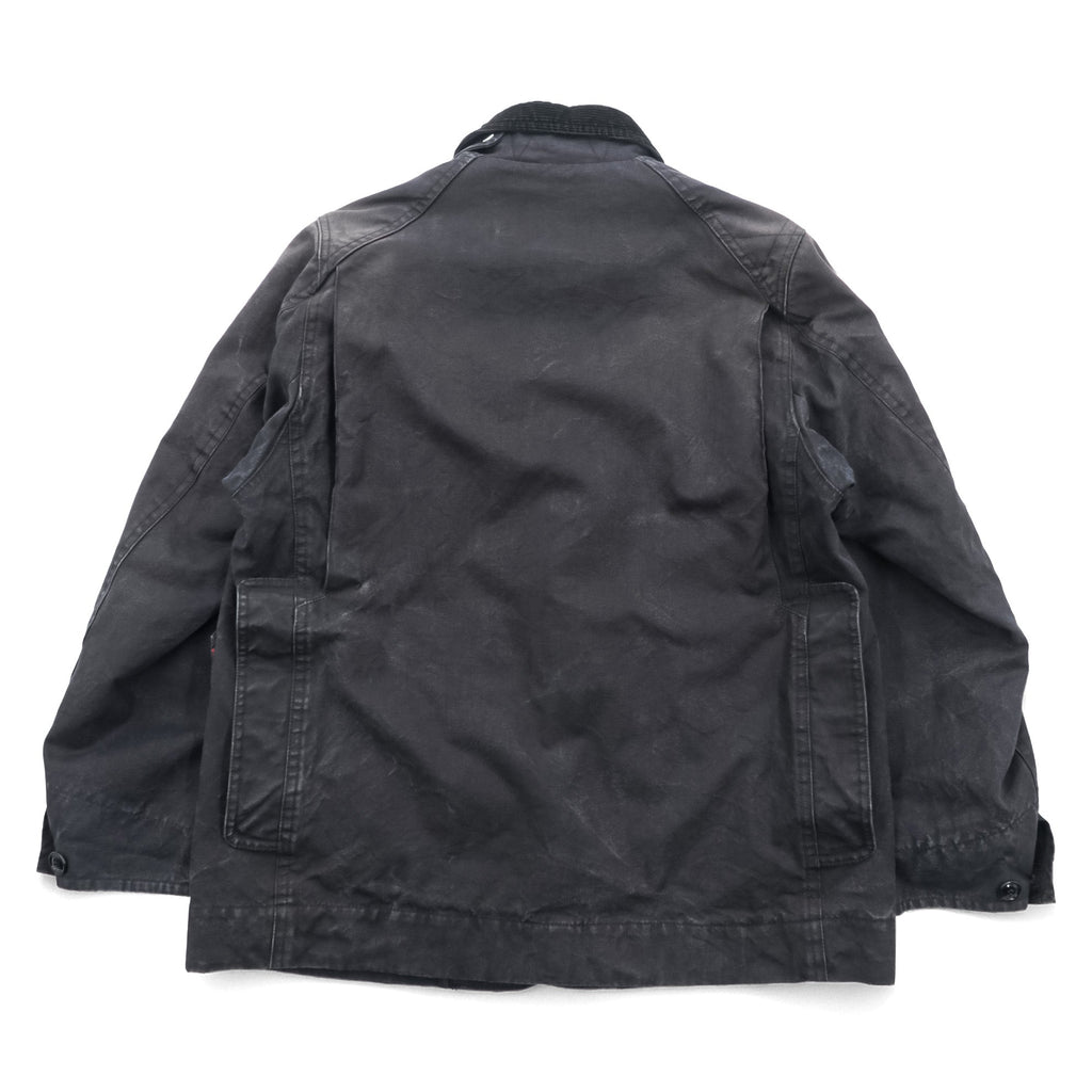 ENGINEERED GARMENTS ハンティングジャケット フィールドジャケット S ブラック 襟コーデュロイ チェンジボタン チンストラップ USA製