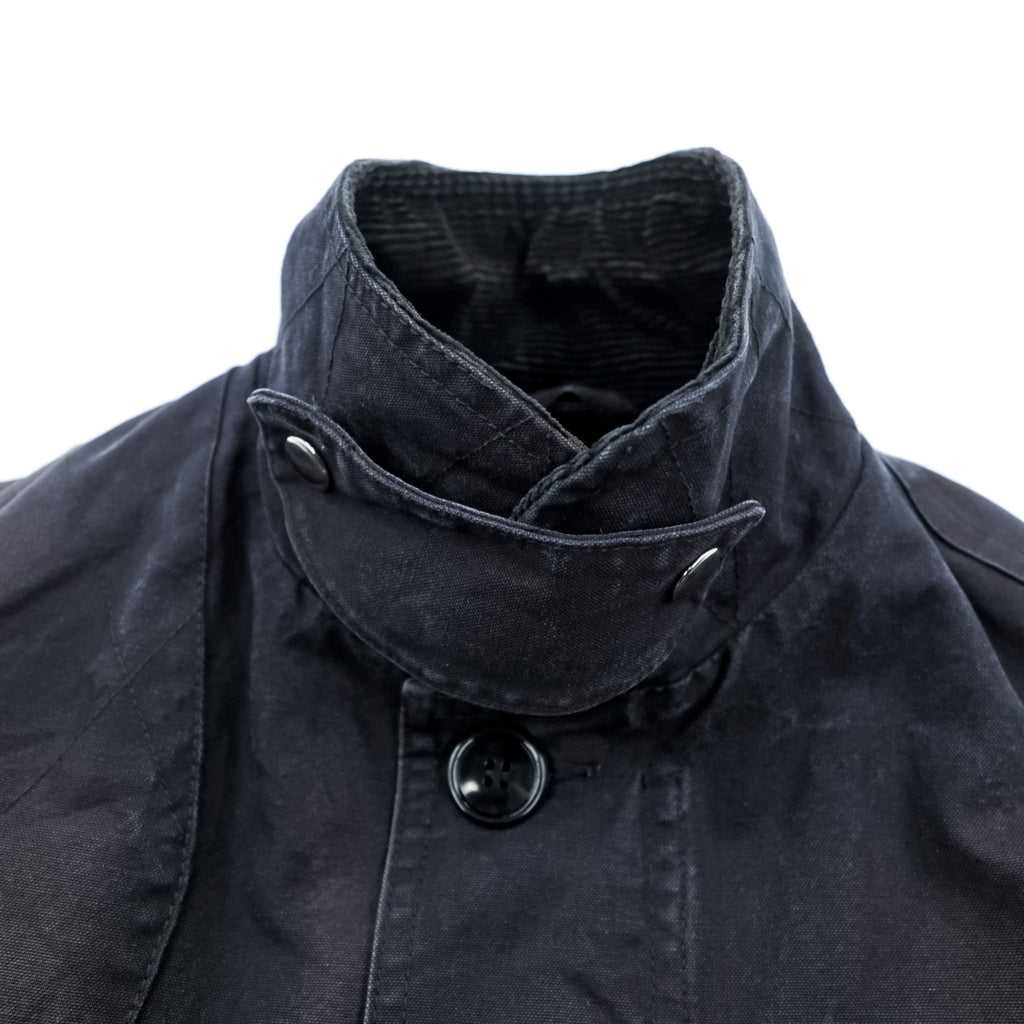 ENGINEERED GARMENTS ハンティングジャケット フィールドジャケット S ブラック 襟コーデュロイ チェンジボタン チンストラップ USA製