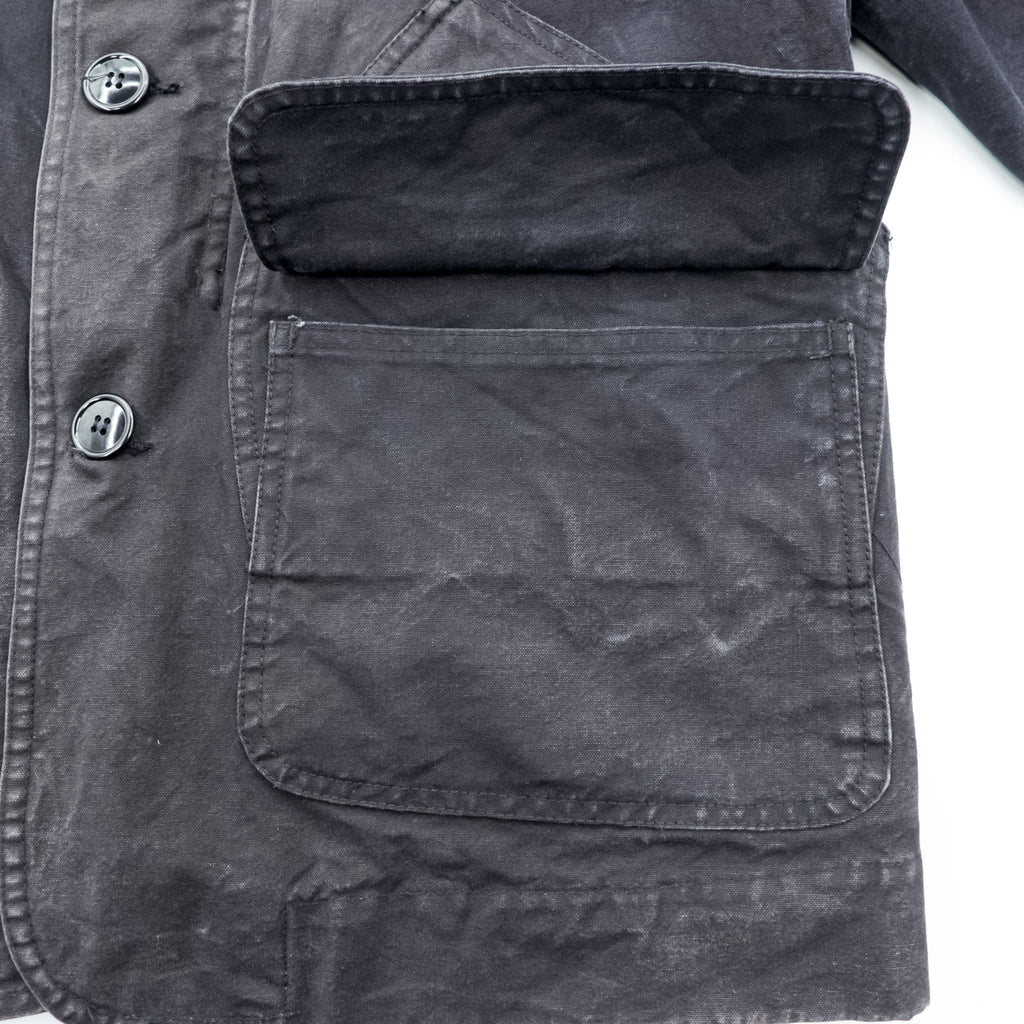 ENGINEERED GARMENTS ハンティングジャケット フィールドジャケット S ブラック 襟コーデュロイ チェンジボタン チンストラップ USA製