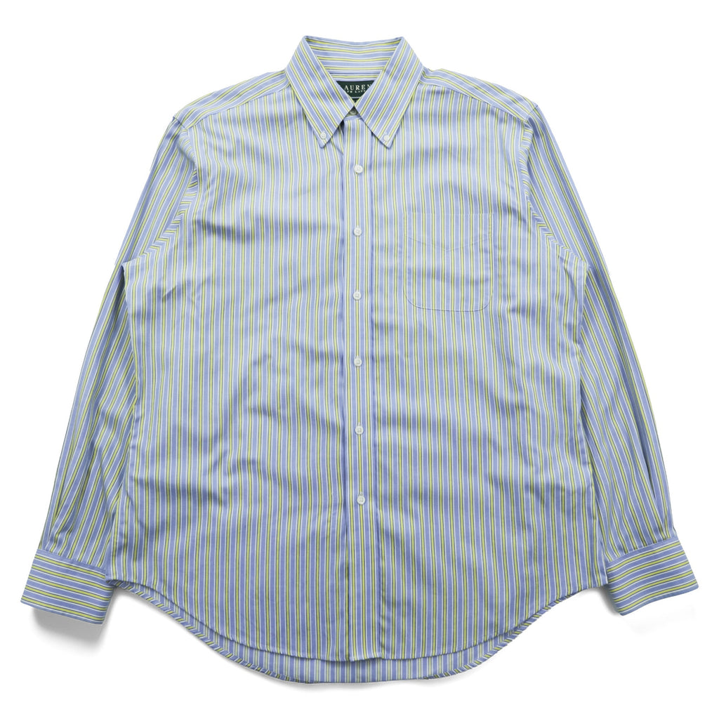 LAUREN RALPH LAUREN 90s Button-Down Shirt L Stripe Multicolor NON IRON
