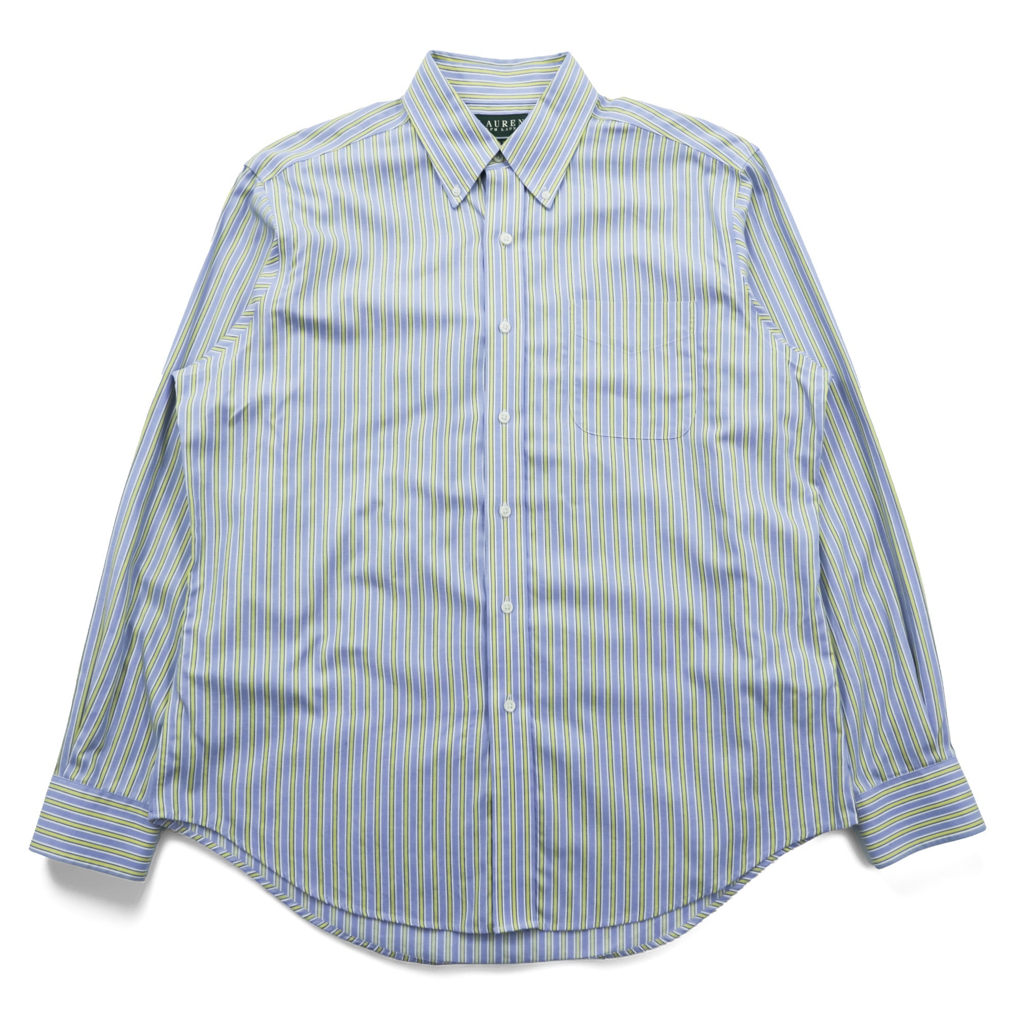 LAUREN RALPH LAUREN 90s Button-Down Shirt L Stripe Multicolor NON IRON