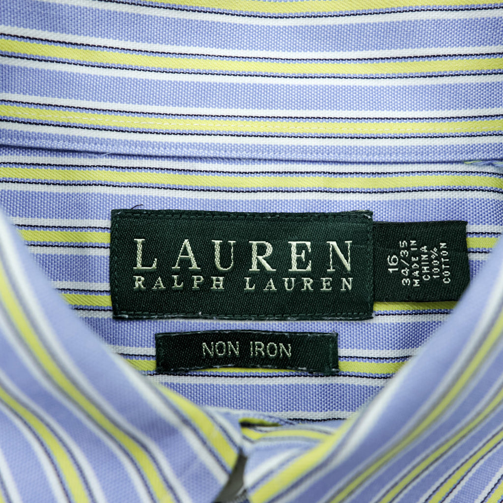 LAUREN RALPH LAUREN 90s Button-Down Shirt L Stripe Multicolor NON IRON