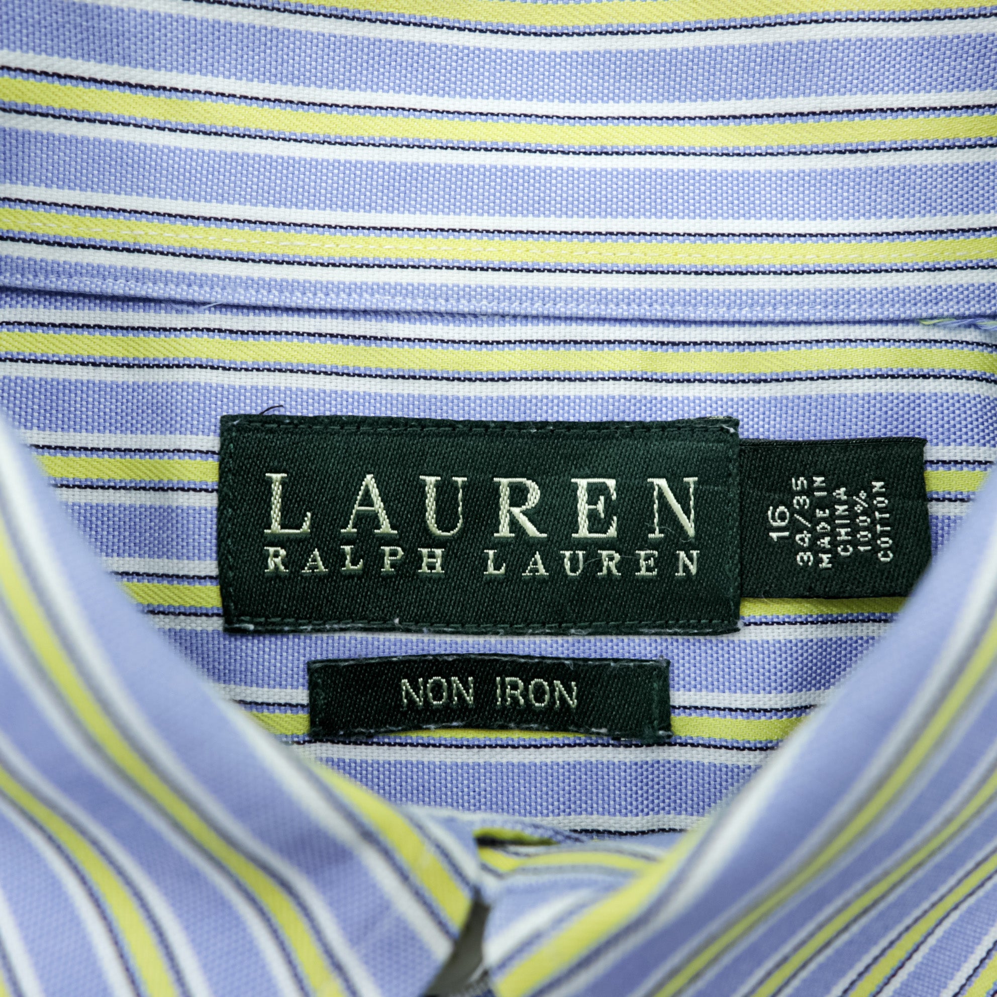 LAUREN RALPH LAUREN 90s Button-Down Shirt L Stripe Multicolor NON IRON