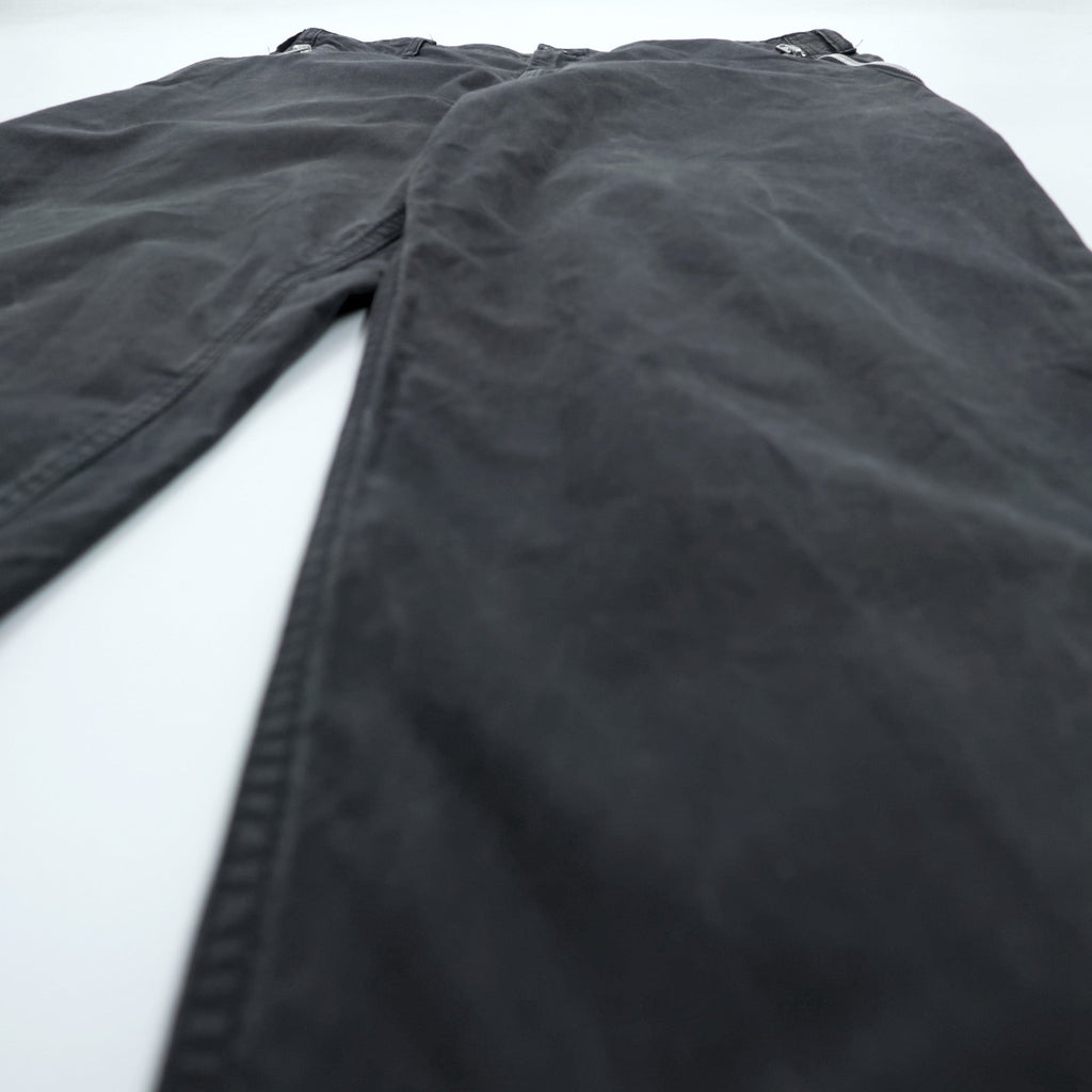 NEPENTHES 日本製 チノパンツ ワークパンツ M ブラック コットン ジップポケット