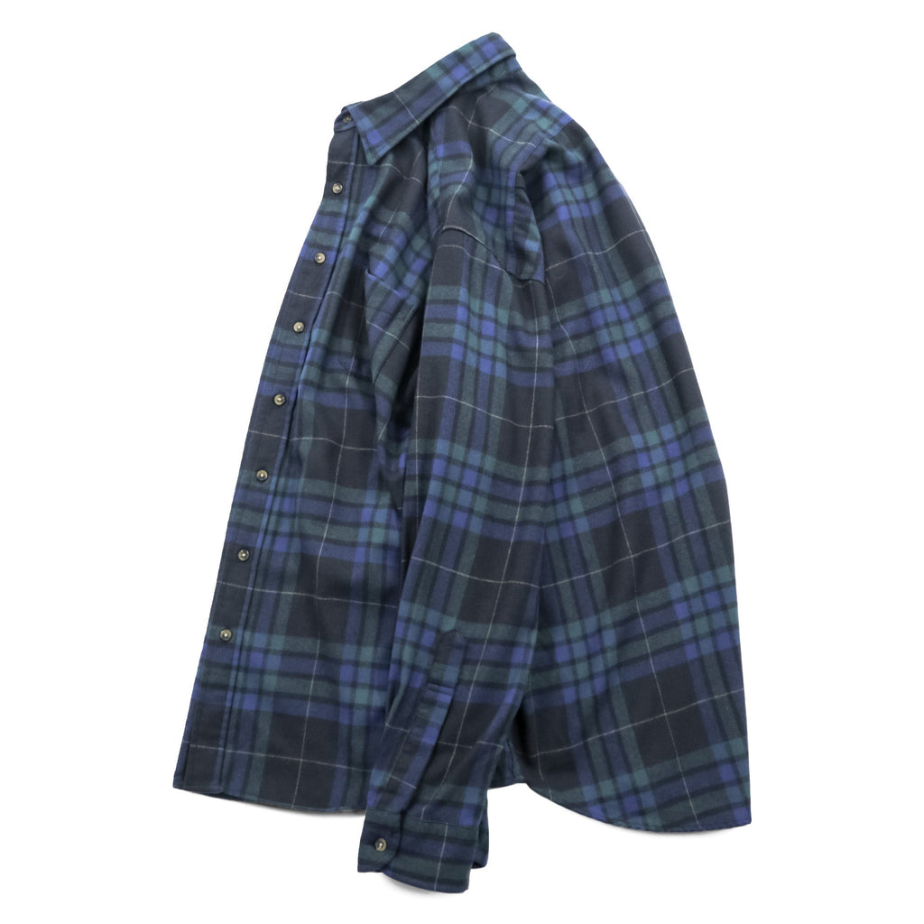 PENDLETON フランネルシャツ 長袖ウールシャツ XL グリーン チェック 胸ポケット LODGE SHIRT WASHABLE WOOL