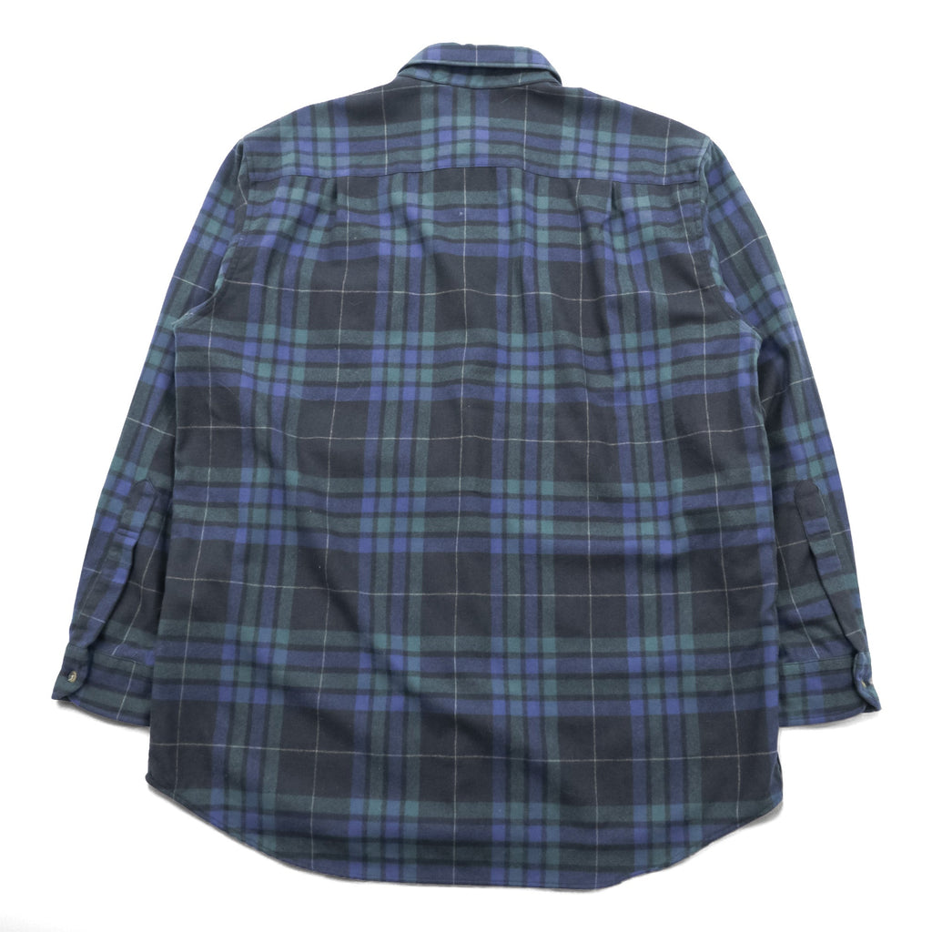 PENDLETON フランネルシャツ 長袖ウールシャツ XL グリーン チェック 胸ポケット LODGE SHIRT WASHABLE WOOL