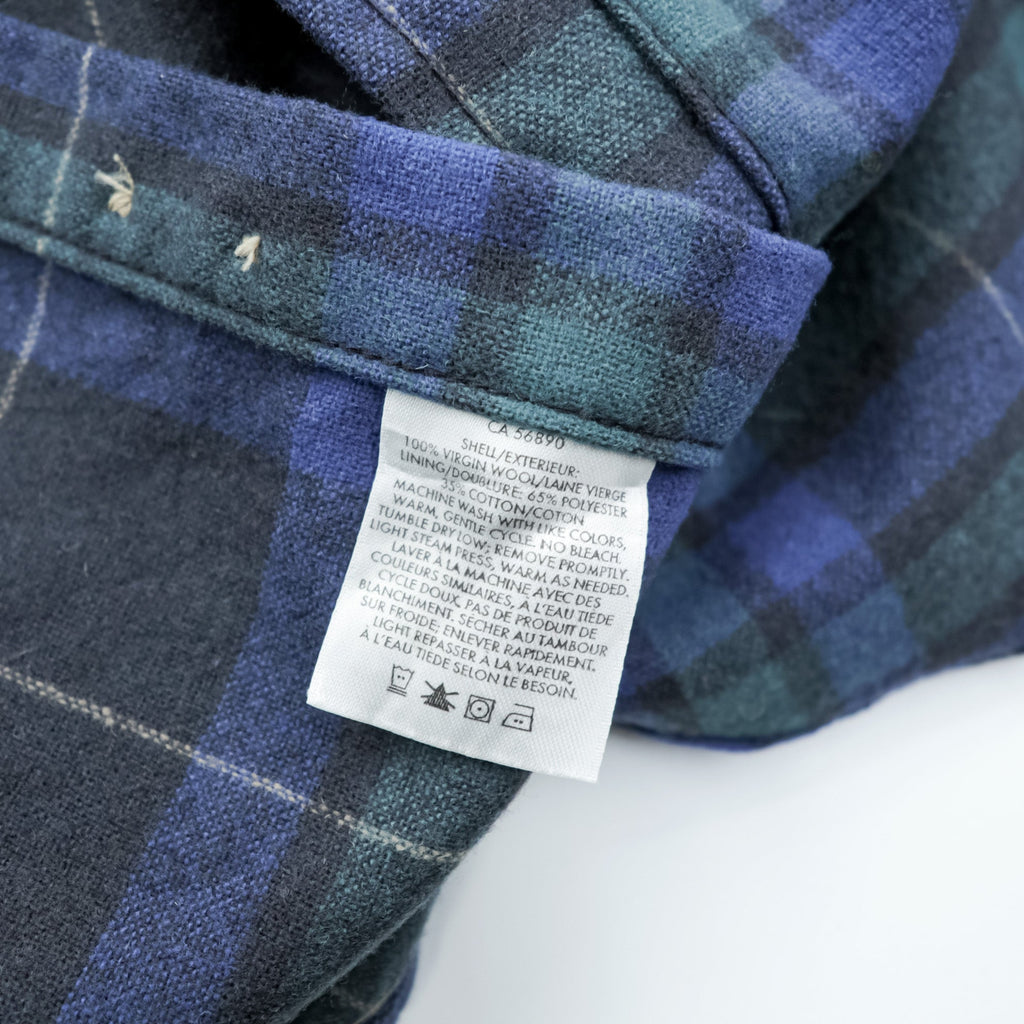 PENDLETON フランネルシャツ 長袖ウールシャツ XL グリーン チェック 胸ポケット LODGE SHIRT WASHABLE WOOL
