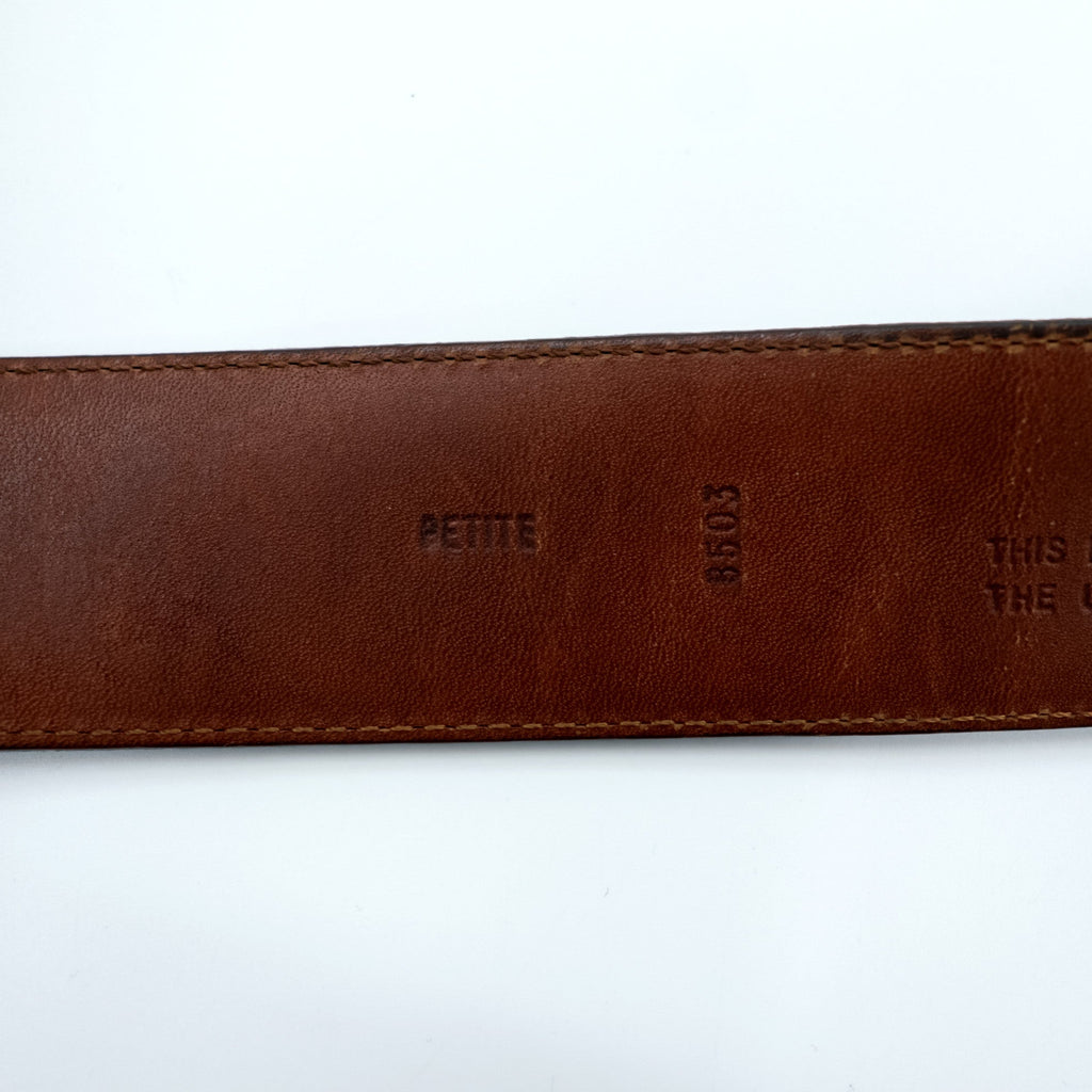 COACH Old Coach Made in USA Leather Belt Women's PETITE Brown 8503