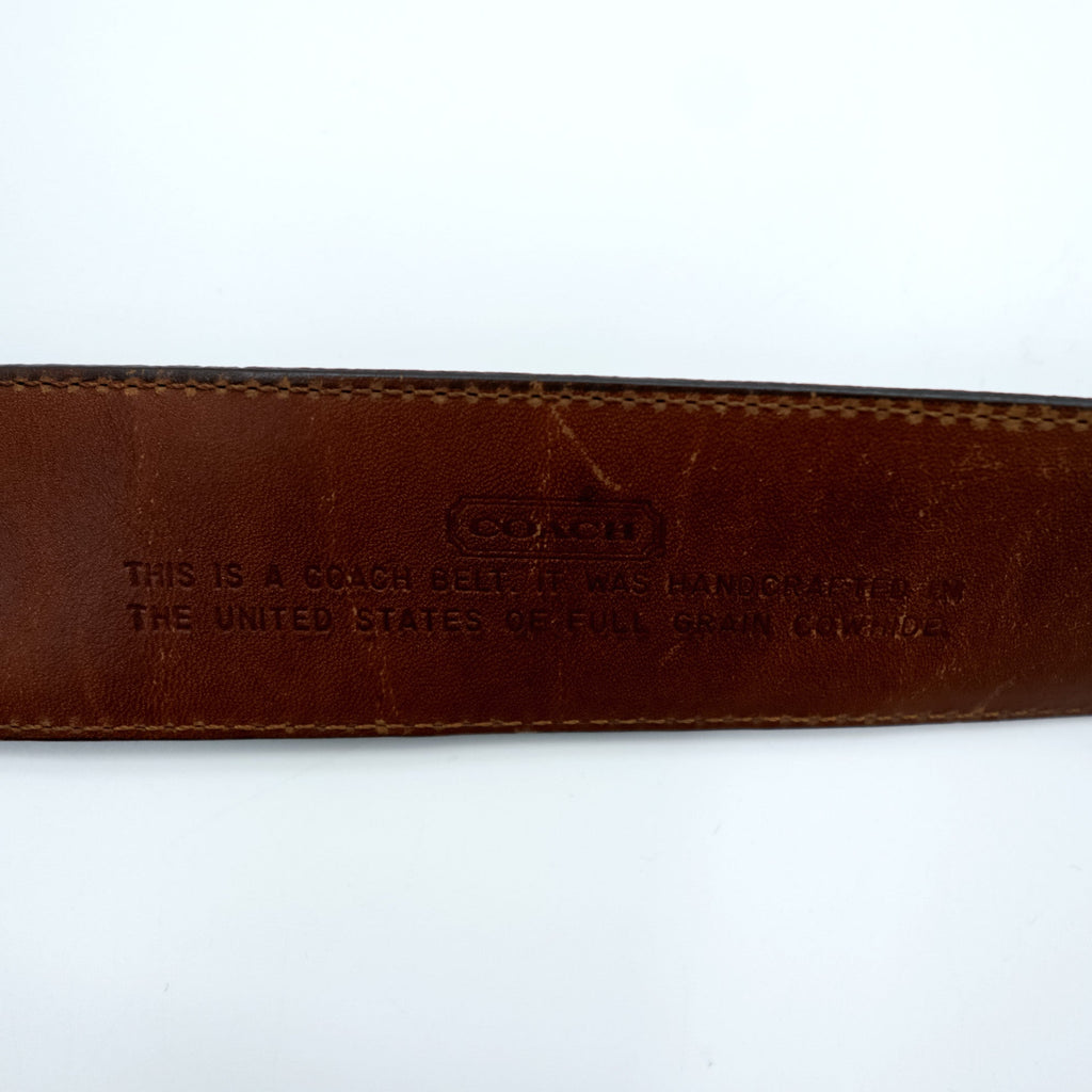 COACH Old Coach Made in USA Leather Belt Women's PETITE Brown 8503