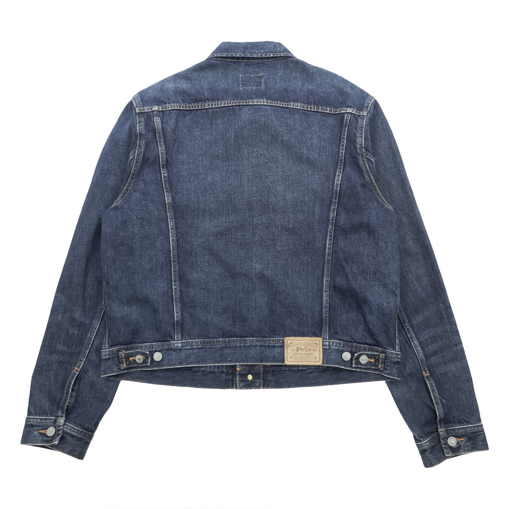 Polo Ralph Lauren デニムジャケット 短丈 Gジャン XL インディゴ レザーパッチ